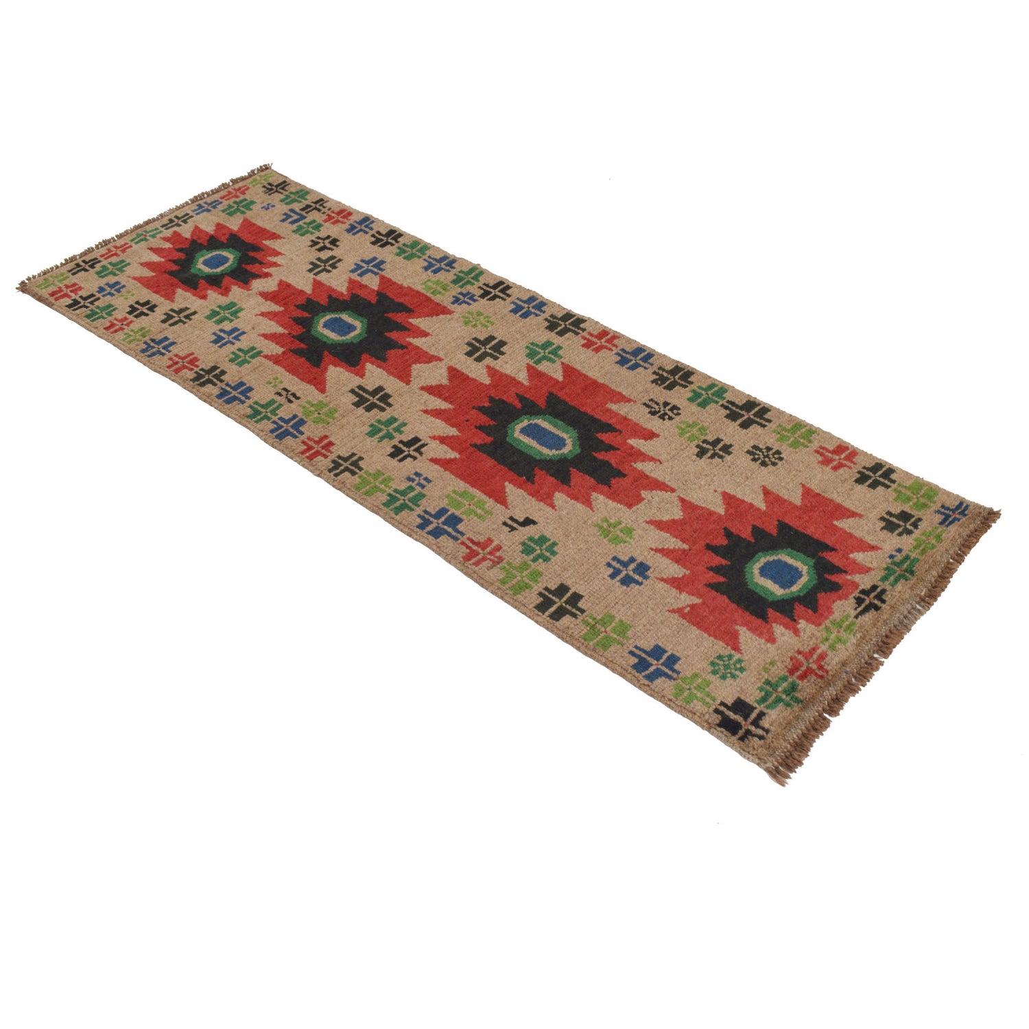 Traditional Handwoven Baluch Runner 2' 0" x 6' 5" ft / 62 x 196 cm - No. R18302