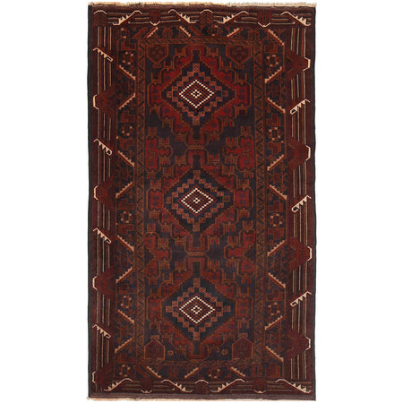 Handmade Baluchi Rug 3' 9" x 6' 9" ft / 114 x 206 cm - No. R18308