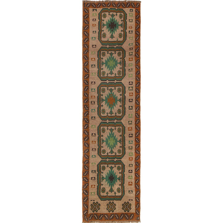 Afghan Baluchi Hallway Runner 2' 4" x 9' 5" ft / 70 x 288 cm - No. R18348