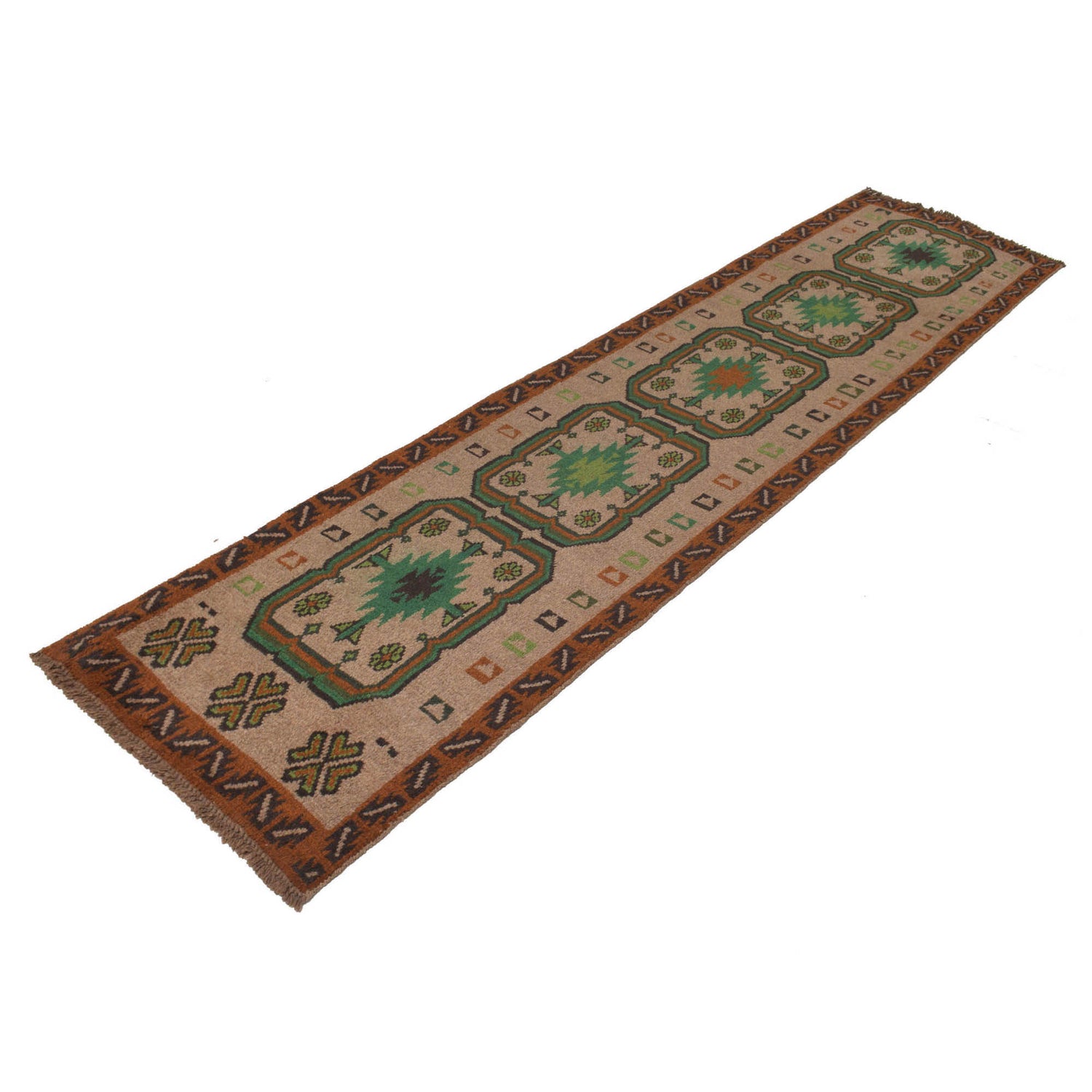 Afghan Baluchi Hallway Runner 2' 4" x 9' 5" ft / 70 x 288 cm - No. R18348