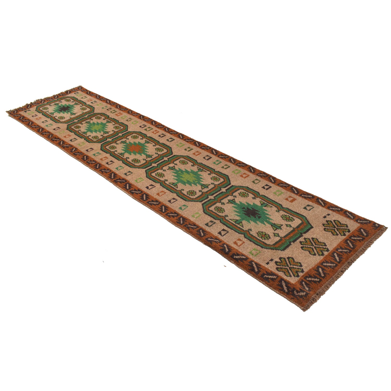Afghan Baluchi Hallway Runner 2' 4" x 9' 5" ft / 70 x 288 cm - No. R18348