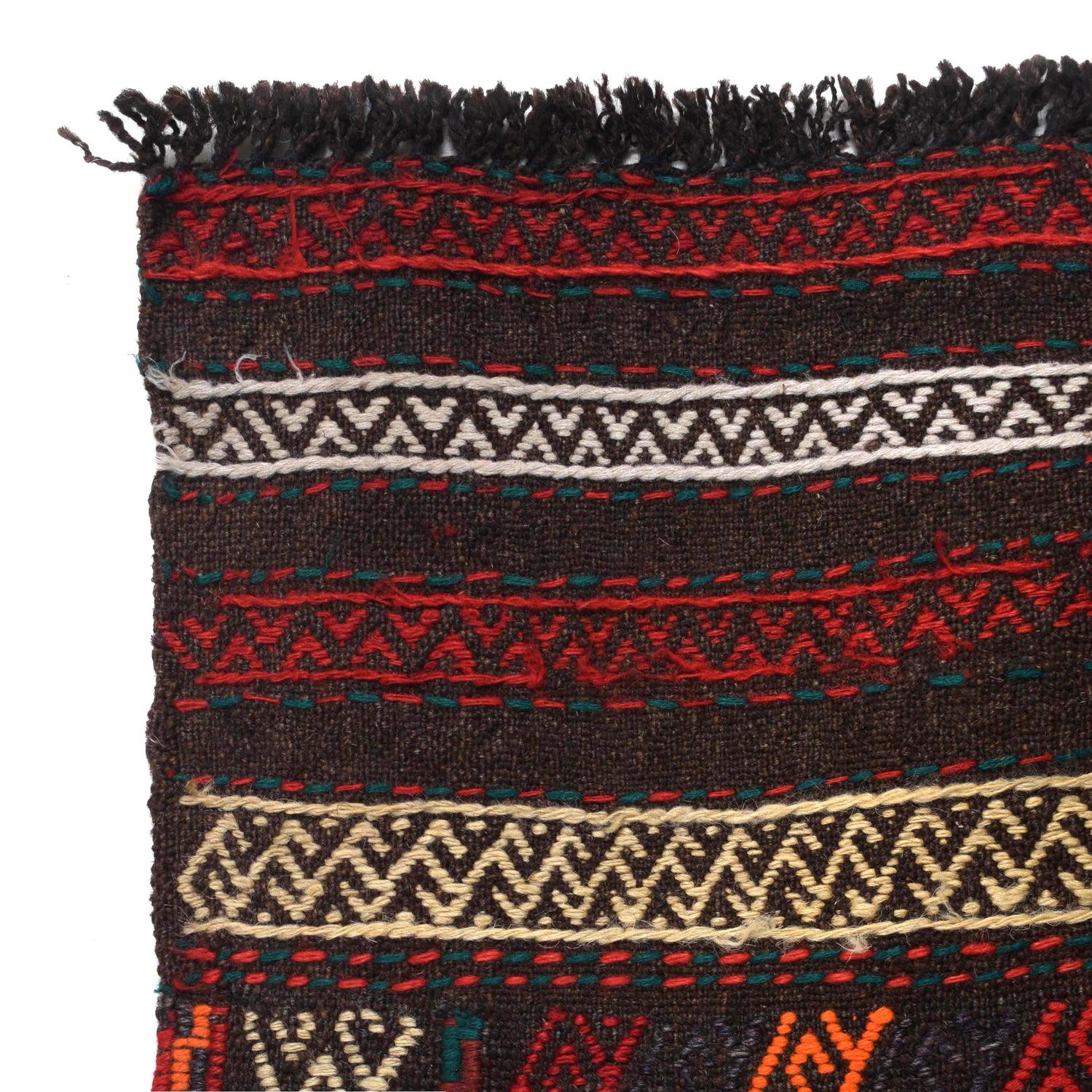 Handmade Flatweave Kilim Runner 2' 0" x 7' 0" ft / 62 x 214 cm - No. R18401