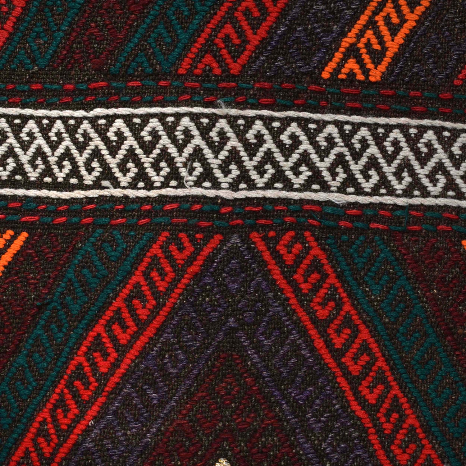 Handmade Flatweave Kilim Runner 2' 0" x 7' 0" ft / 62 x 214 cm - No. R18401