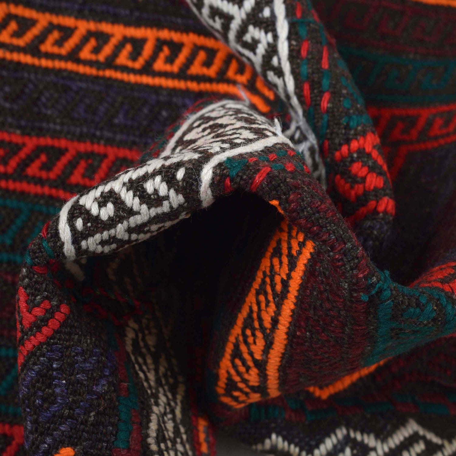 Handmade Flatweave Kilim Runner 2' 0" x 7' 0" ft / 62 x 214 cm - No. R18401