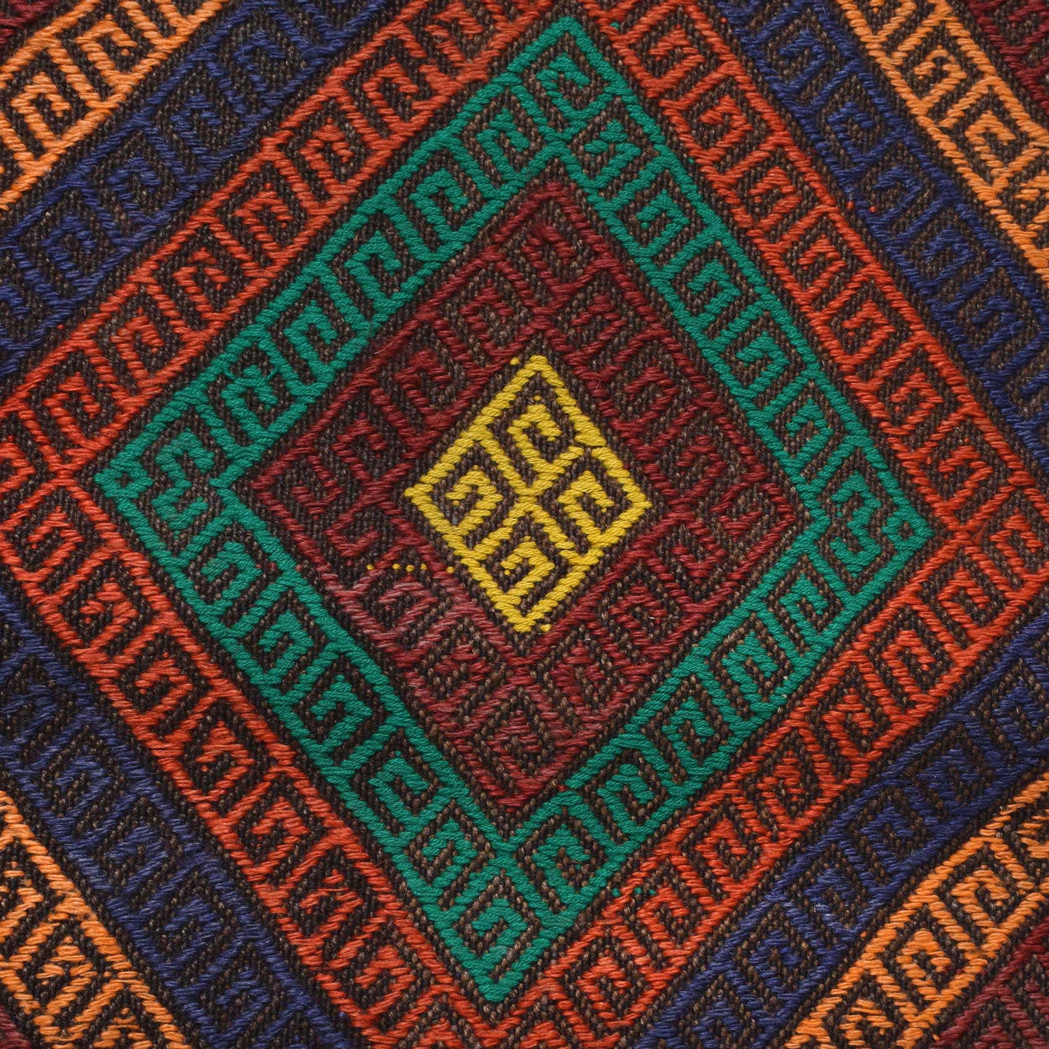 Handmade Flatweave Kilim Runner 1' 10" x 7' 5" ft / 55 x 225 cm - No. R18404