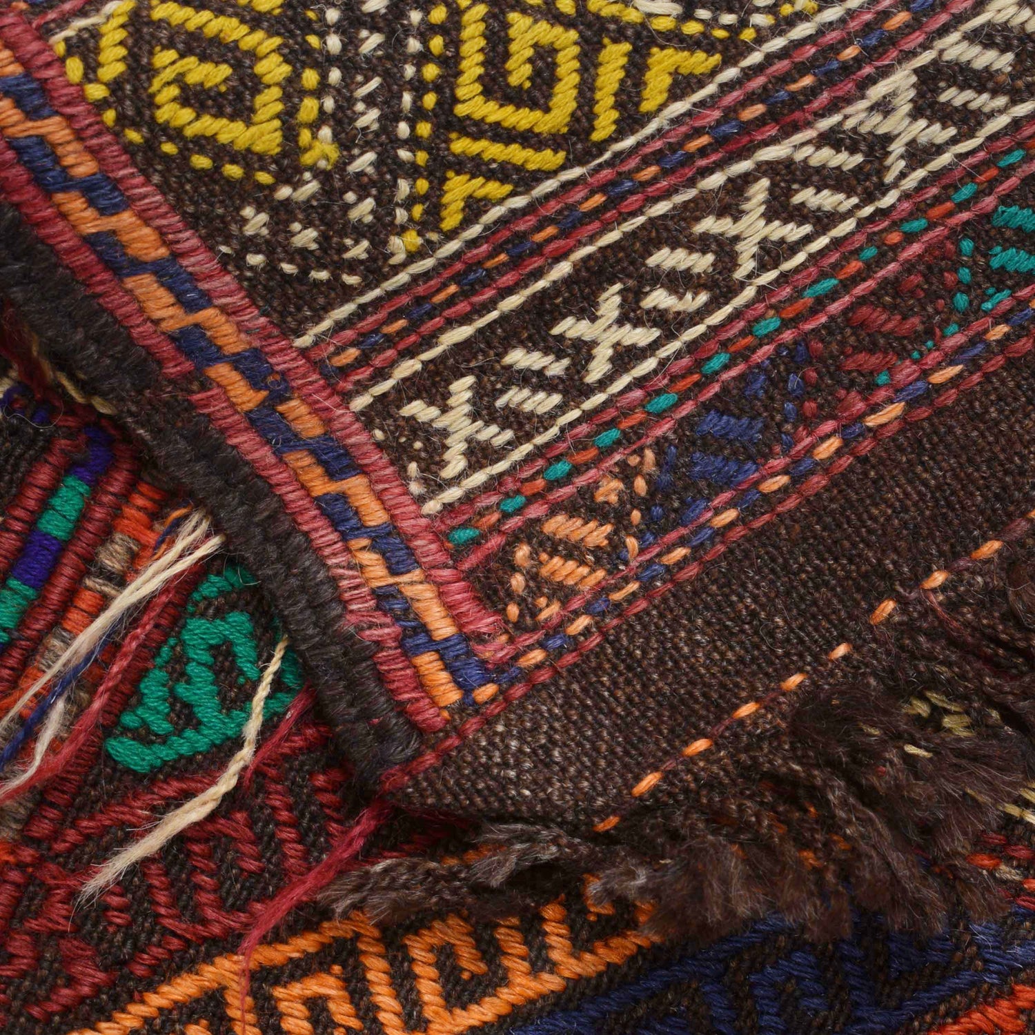 Handmade Flatweave Kilim Runner 1' 10" x 7' 5" ft / 55 x 225 cm - No. R18404