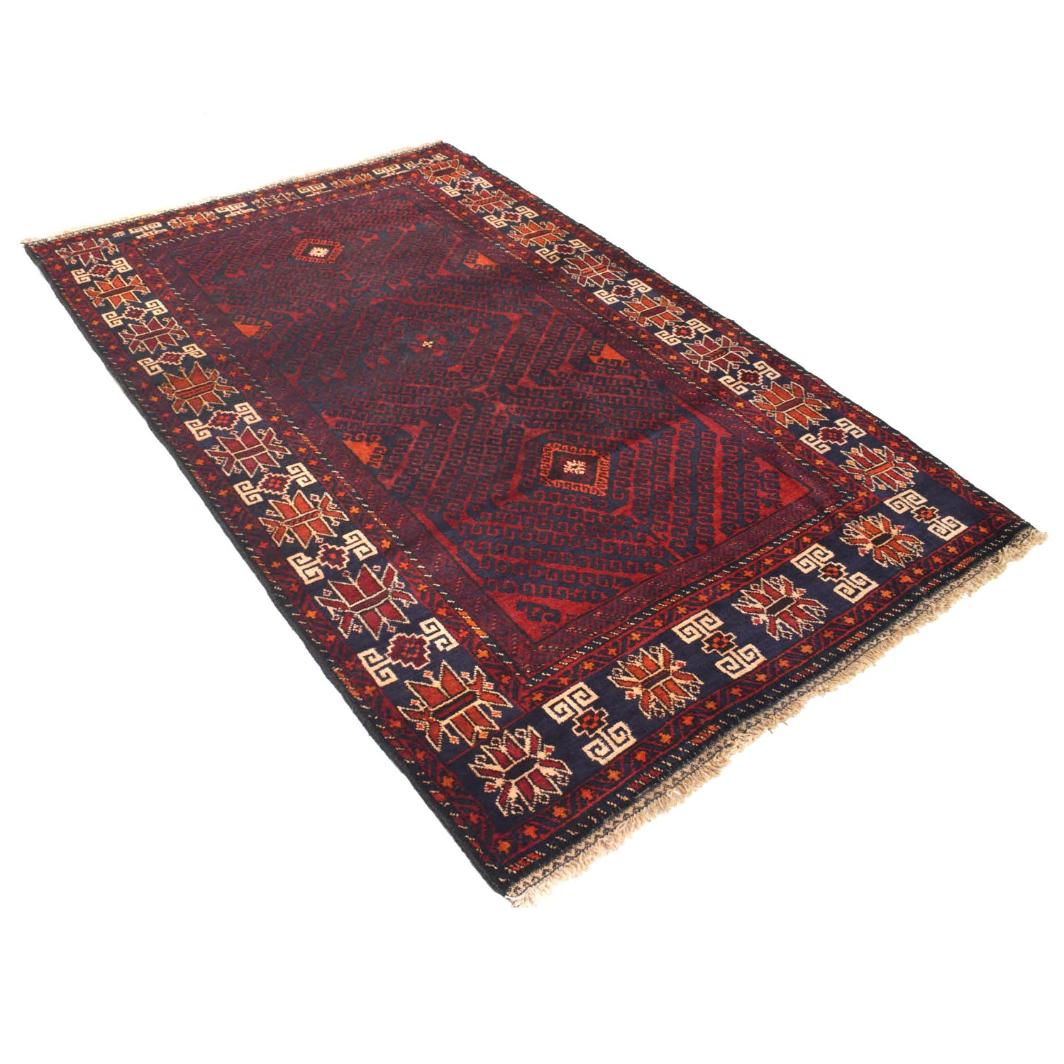 Handmade Baluchi Rug 4' 3" x 6' 9" ft / 130 x 206 cm - No. R18782