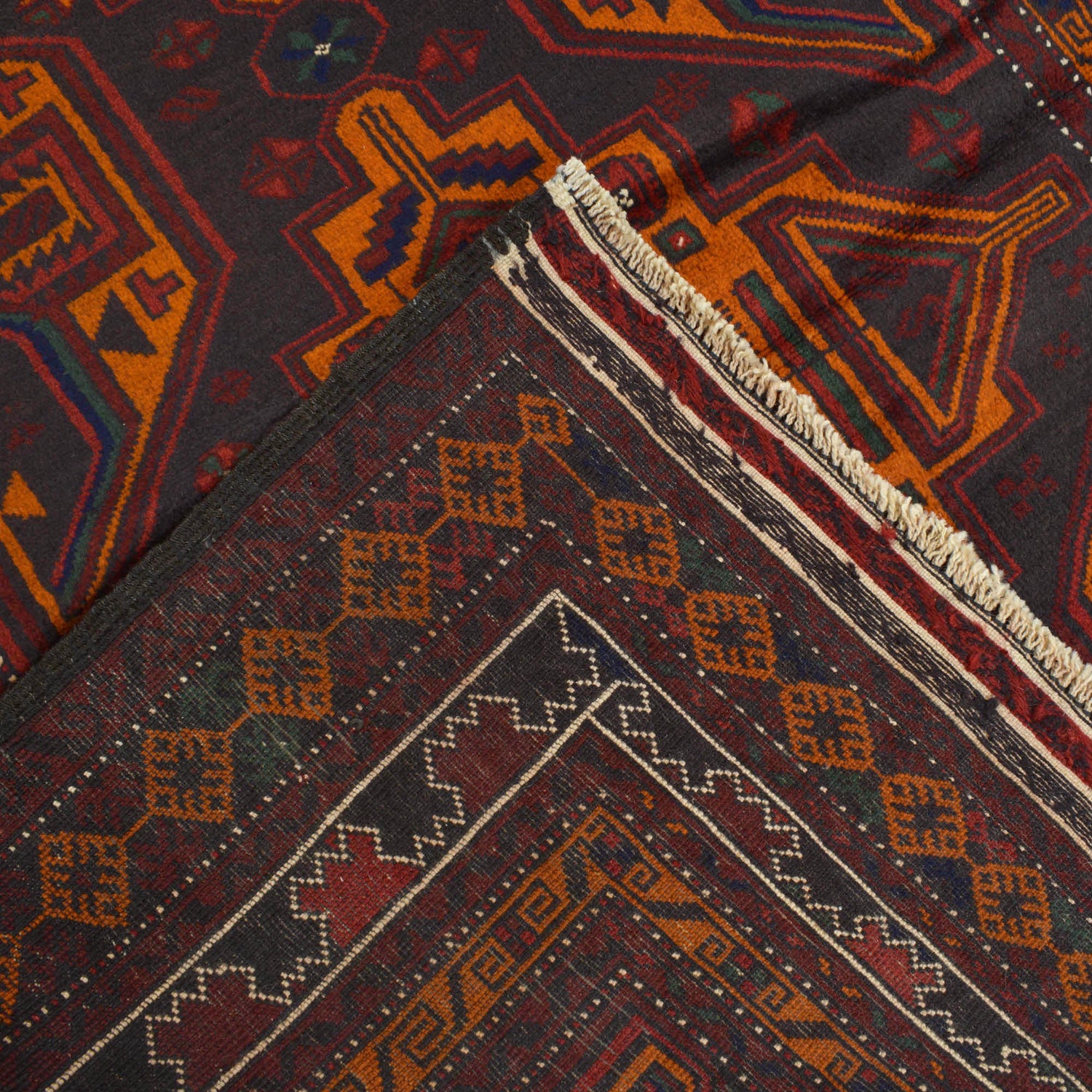 Tribal Baloch Rug 4' 2" x 6' 3" ft / 128 x 191 cm - No. R18786