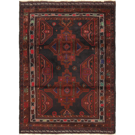 Tribal Baloch Rug 4' 2" x 5' 10" ft / 128 x 178 cm - No. R18789