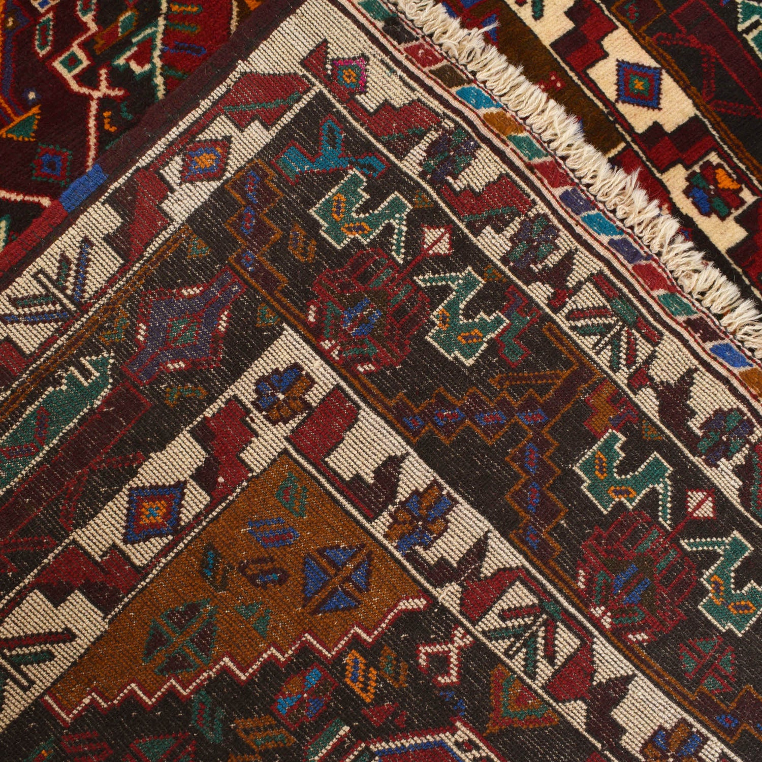 Tribal Baloch Rug 3' 10" x 6' 8" ft / 116 x 203 cm - No. R18840