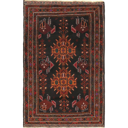 Tribal Baloch Rug 3' 10" x 6' 2" ft / 117 x 188 cm - No. R18844