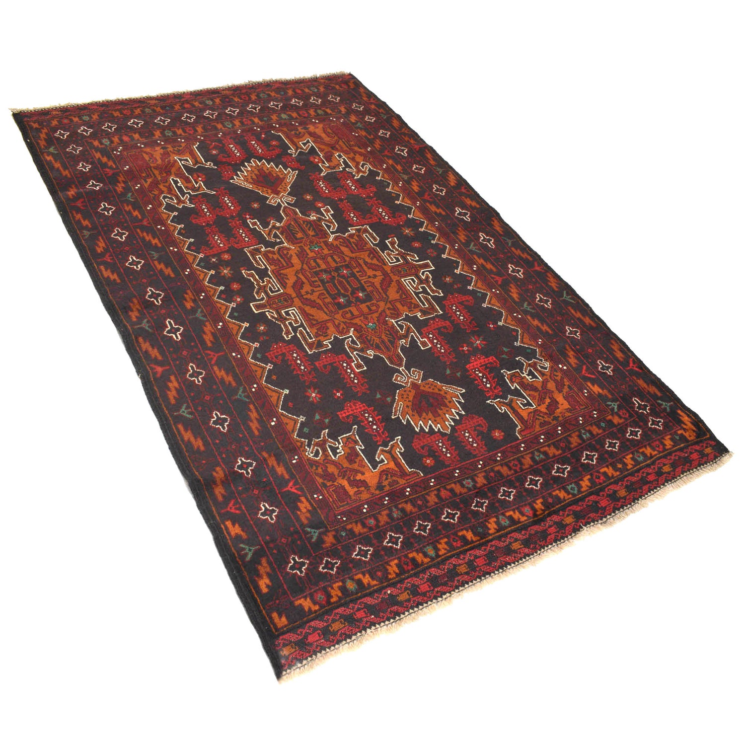 Baluch Short Rug 4' 4" x 6' 9" ft / 131 x 205 cm - No. R18847