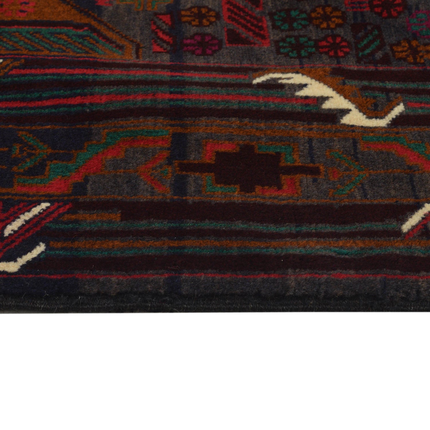 Traditional Baloch Rug 4' 2" x 6' 5" ft / 126 x 195 cm - No. R18924