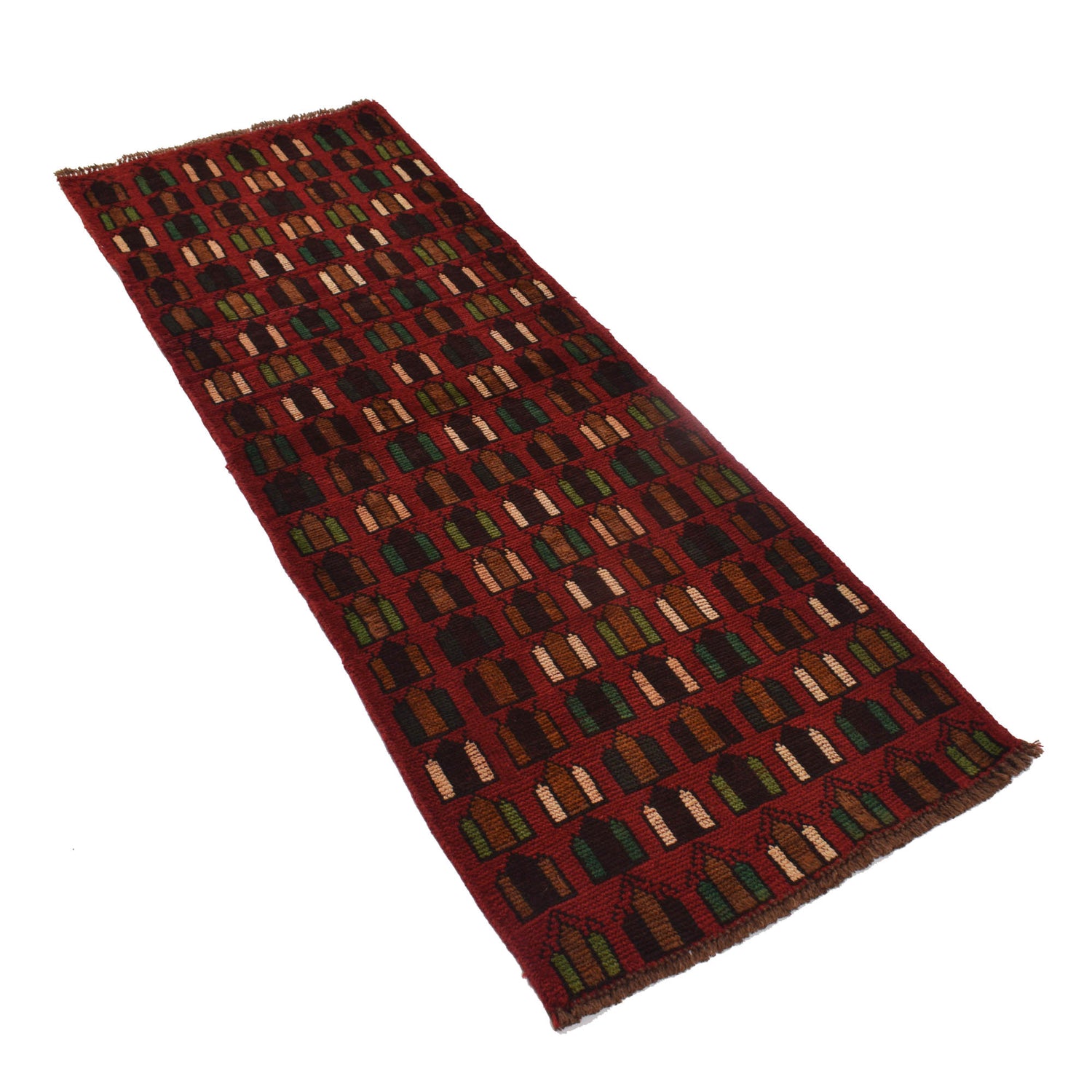 Traditional Handwoven Baluch Runner 2' 4" x 6' 8" ft / 72 x 204 cm - No. R18927