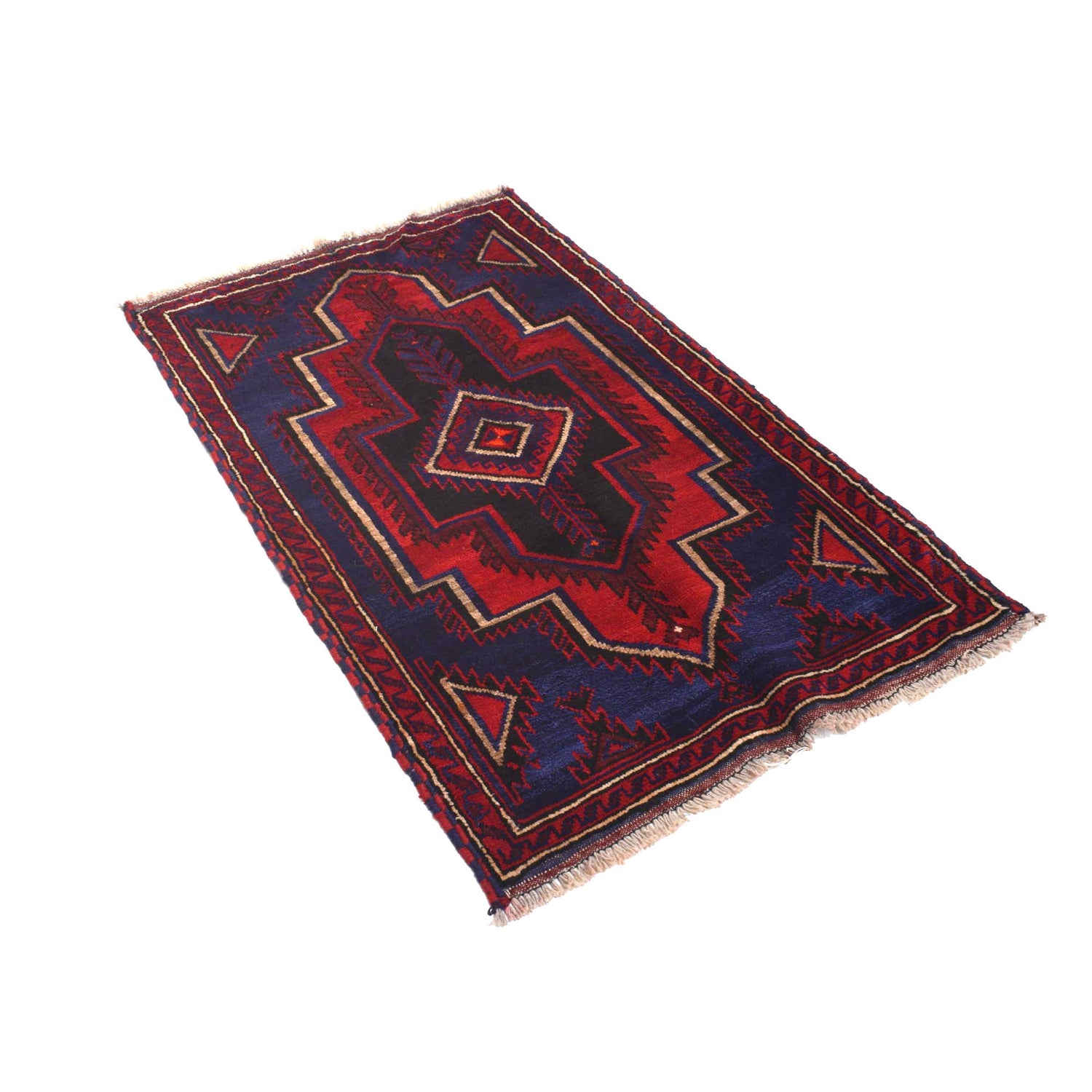 Handmade Balochi Carpet 2' 9" x 4' 4" ft / 83 x 133 cm - No. R18998