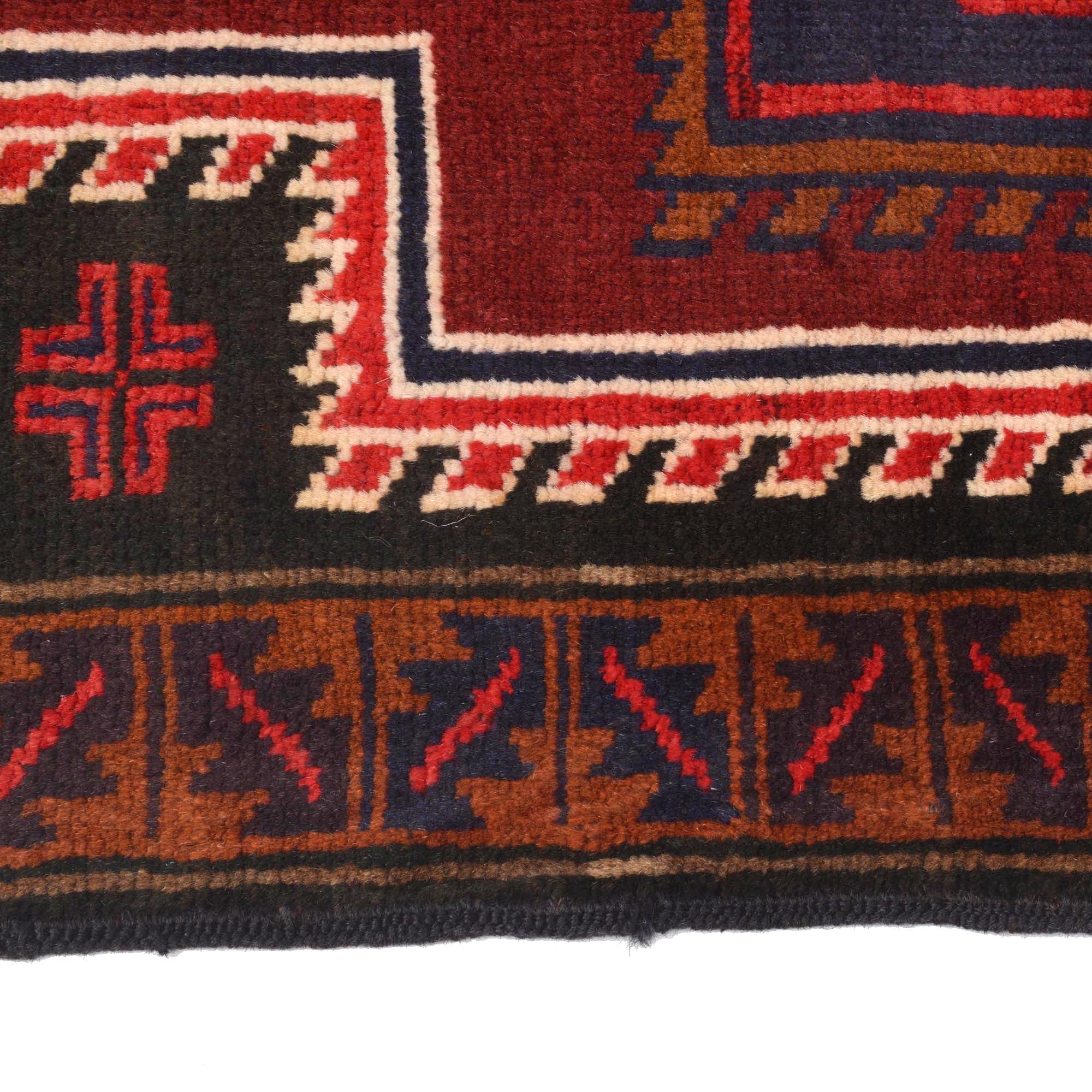 Handmade Balochi Carpet 2' 9" x 4' 5" ft / 83 x 135 cm - No. R19057