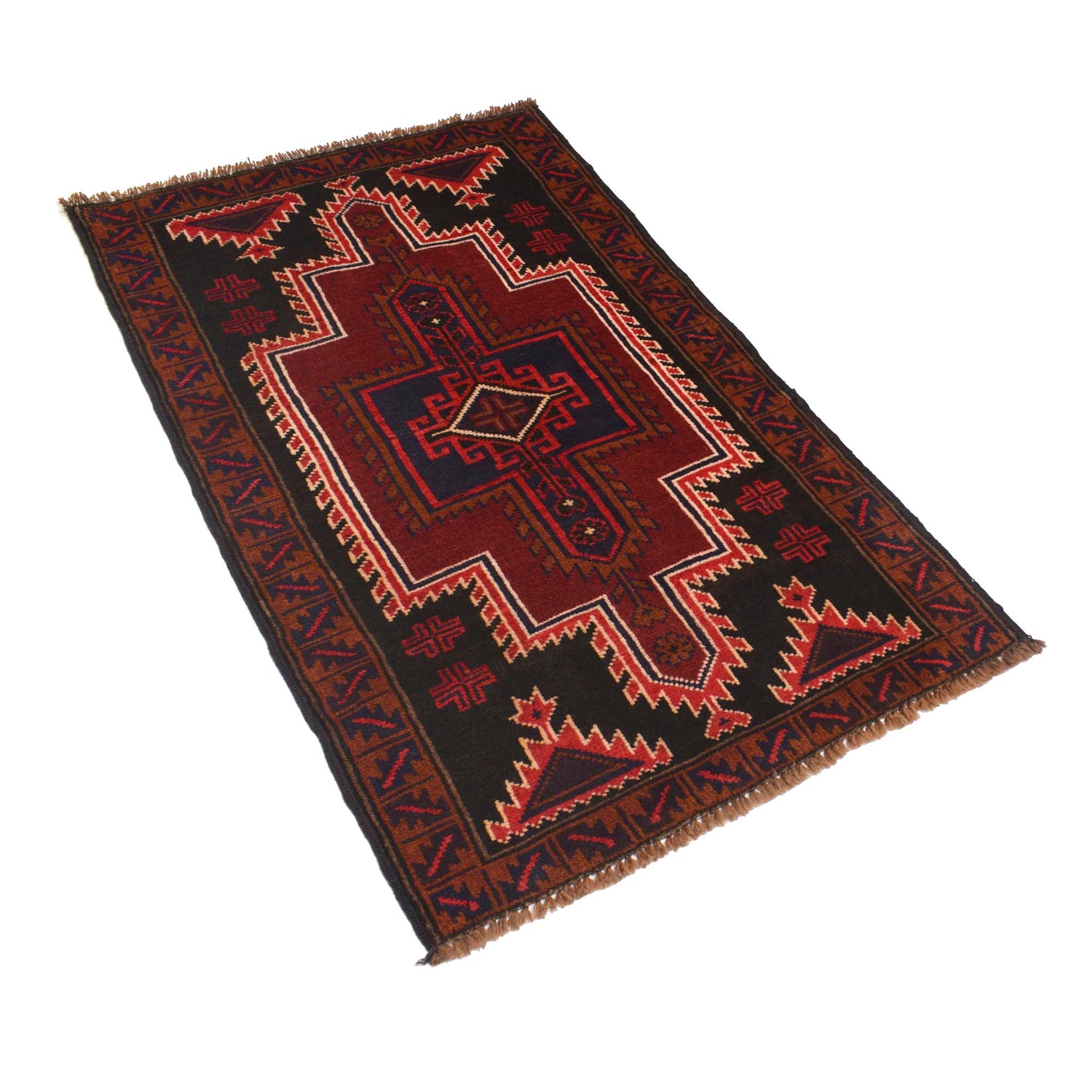 Handmade Balochi Carpet 2' 9" x 4' 5" ft / 83 x 135 cm - No. R19057