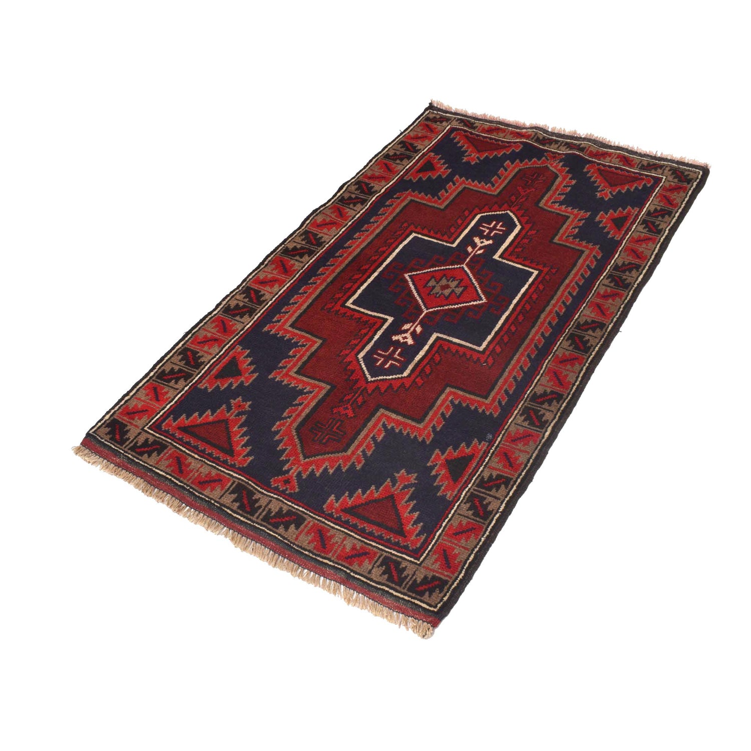Traditional Baloch Rug 2' 9" x 5' 2" ft / 83 x 158 cm - No. R19063