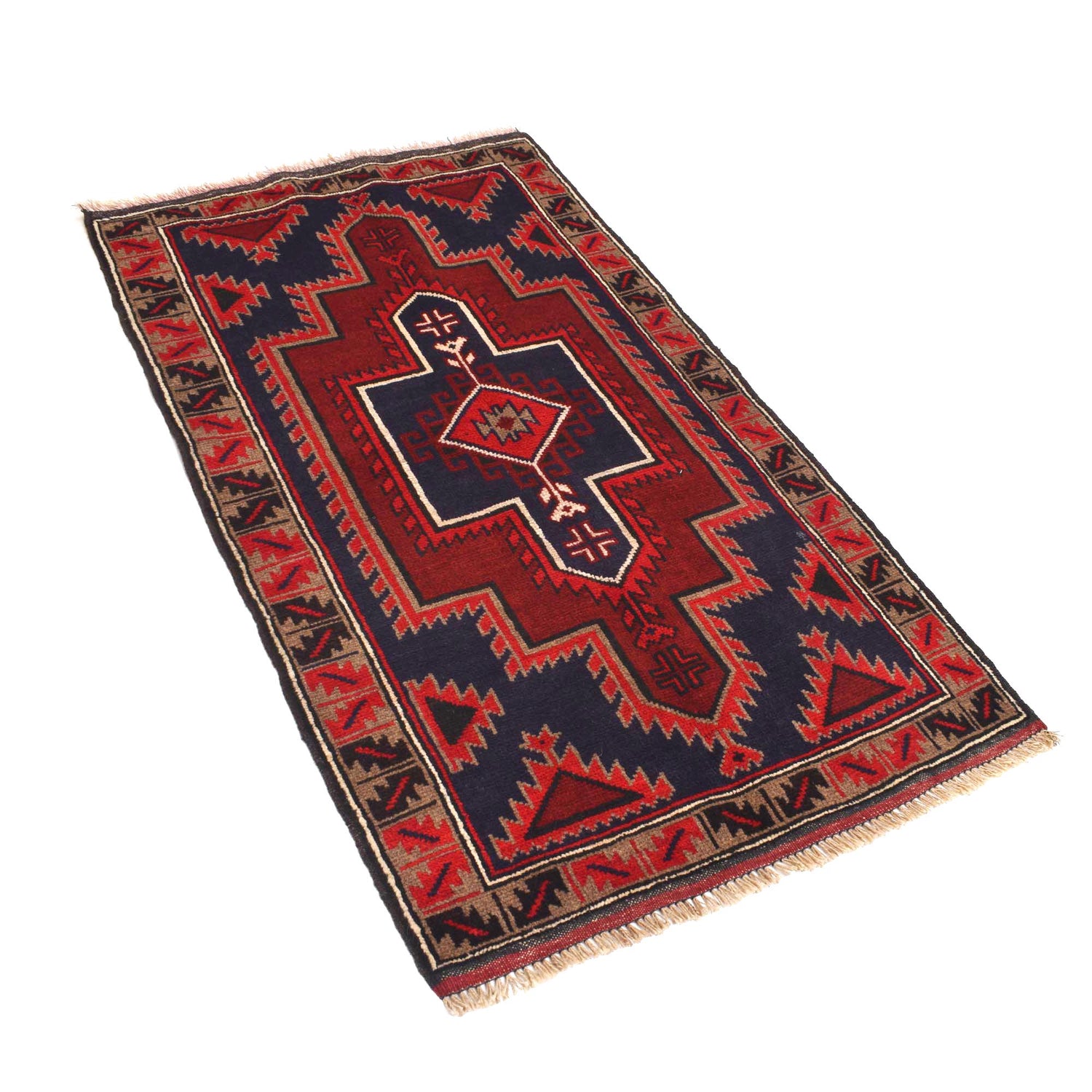 Traditional Baloch Rug 2' 9" x 5' 2" ft / 83 x 158 cm - No. R19063