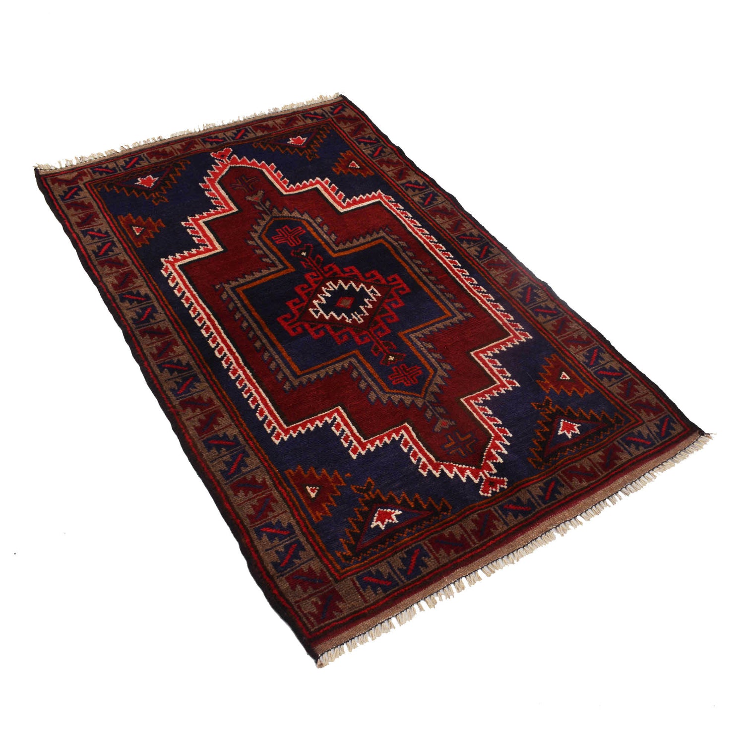 Handmade Balochi Carpet 2' 9" x 4' 9" ft / 85 x 145 cm - No. R19066