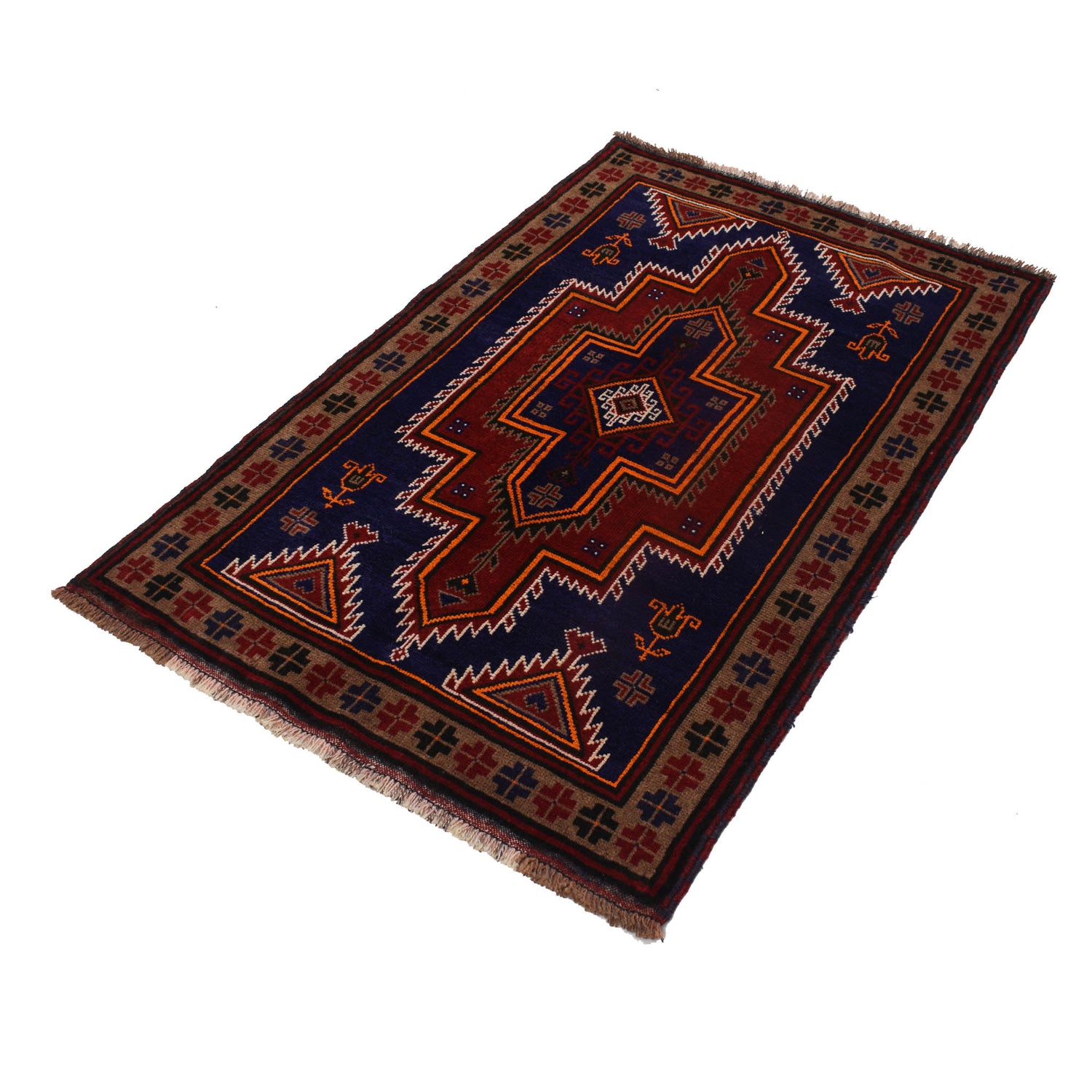 Hand Knotted Baluchi Rug 2' 12" x 4' 9" ft / 91 x 144 cm - No. R19071