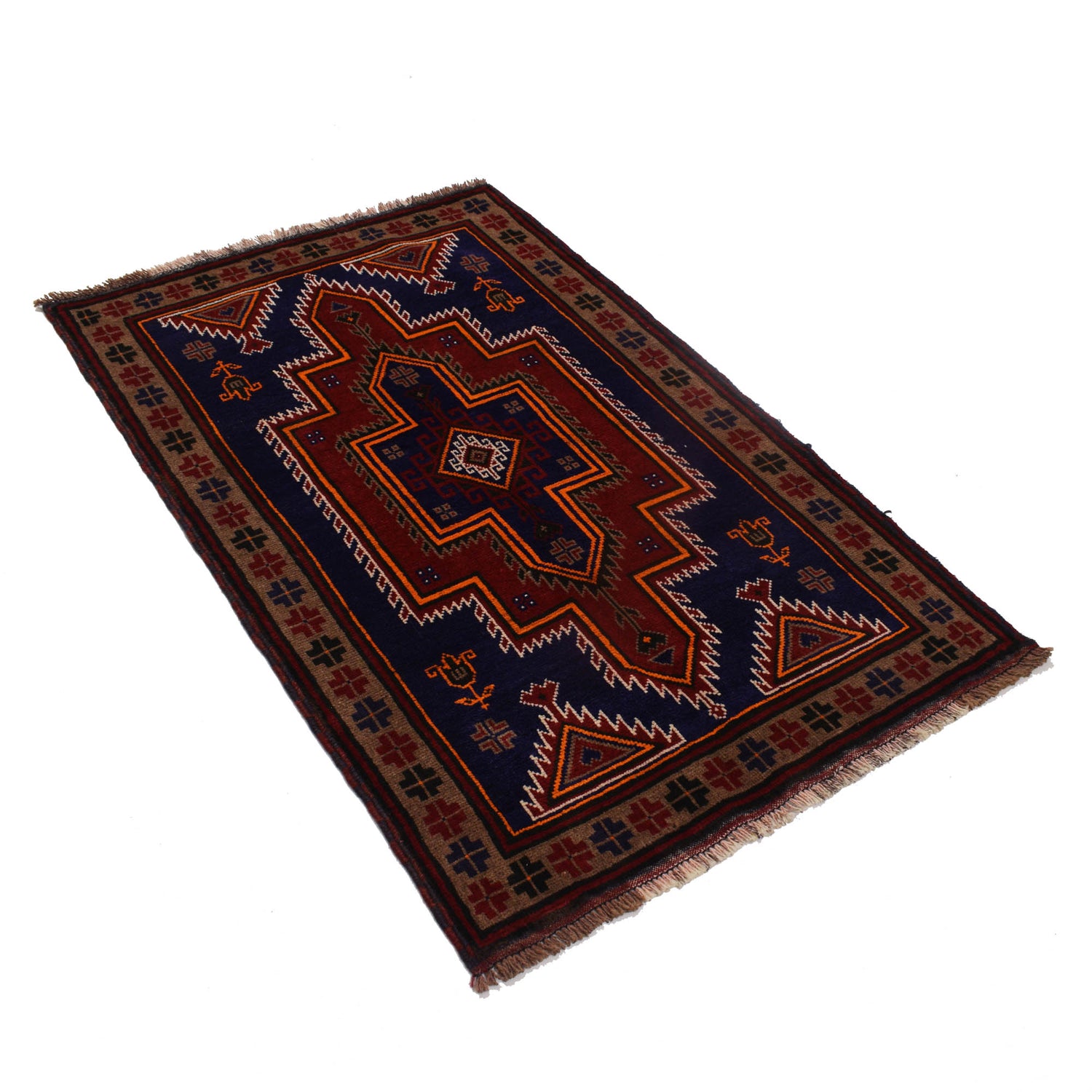 Hand Knotted Baluchi Rug 2' 12" x 4' 9" ft / 91 x 144 cm - No. R19071