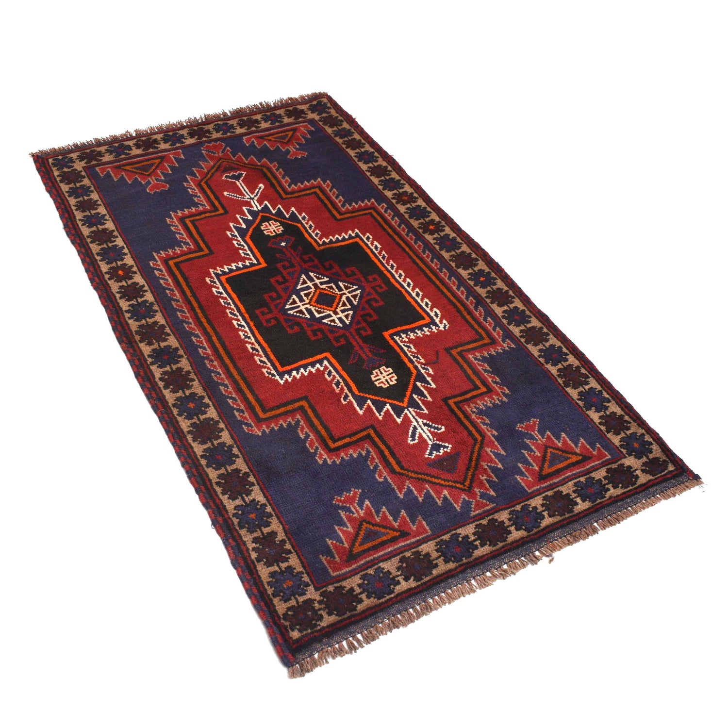 Hand Knotted Baluchi Rug 2' 11" x 5' 2" ft / 90 x 157 cm - No. R19077