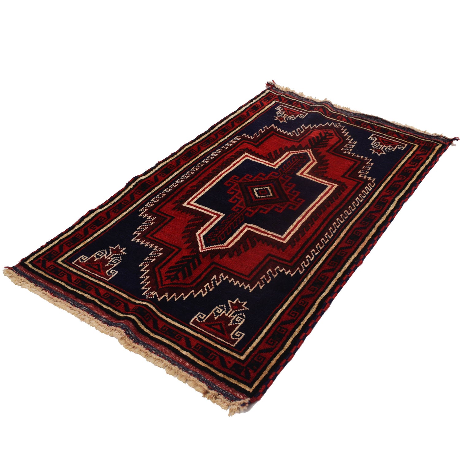 Hand Knotted Baluchi Rug 3' 1" x 5' 1" ft / 95 x 155 cm - No. R19096
