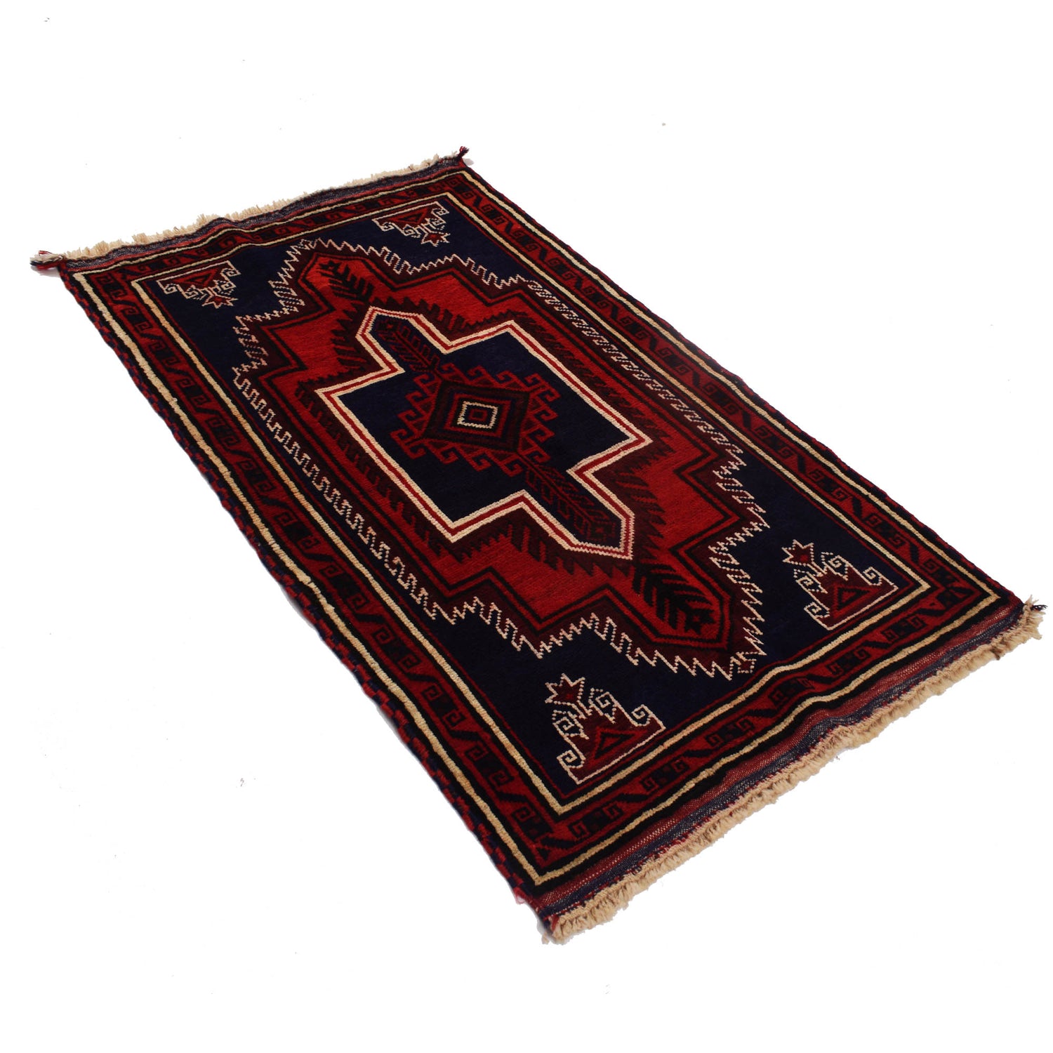 Hand Knotted Baluchi Rug 3' 1" x 5' 1" ft / 95 x 155 cm - No. R19096