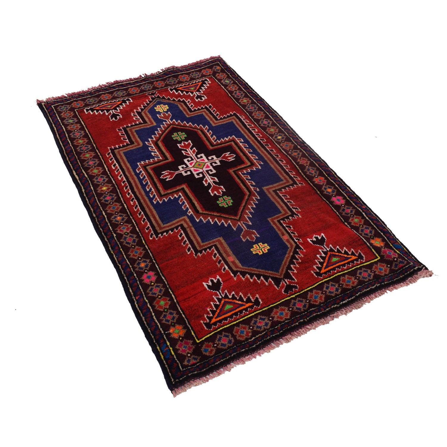 Handmade Balochi Carpet 2' 7" x 4' 4" ft / 80 x 133 cm - No. R19100