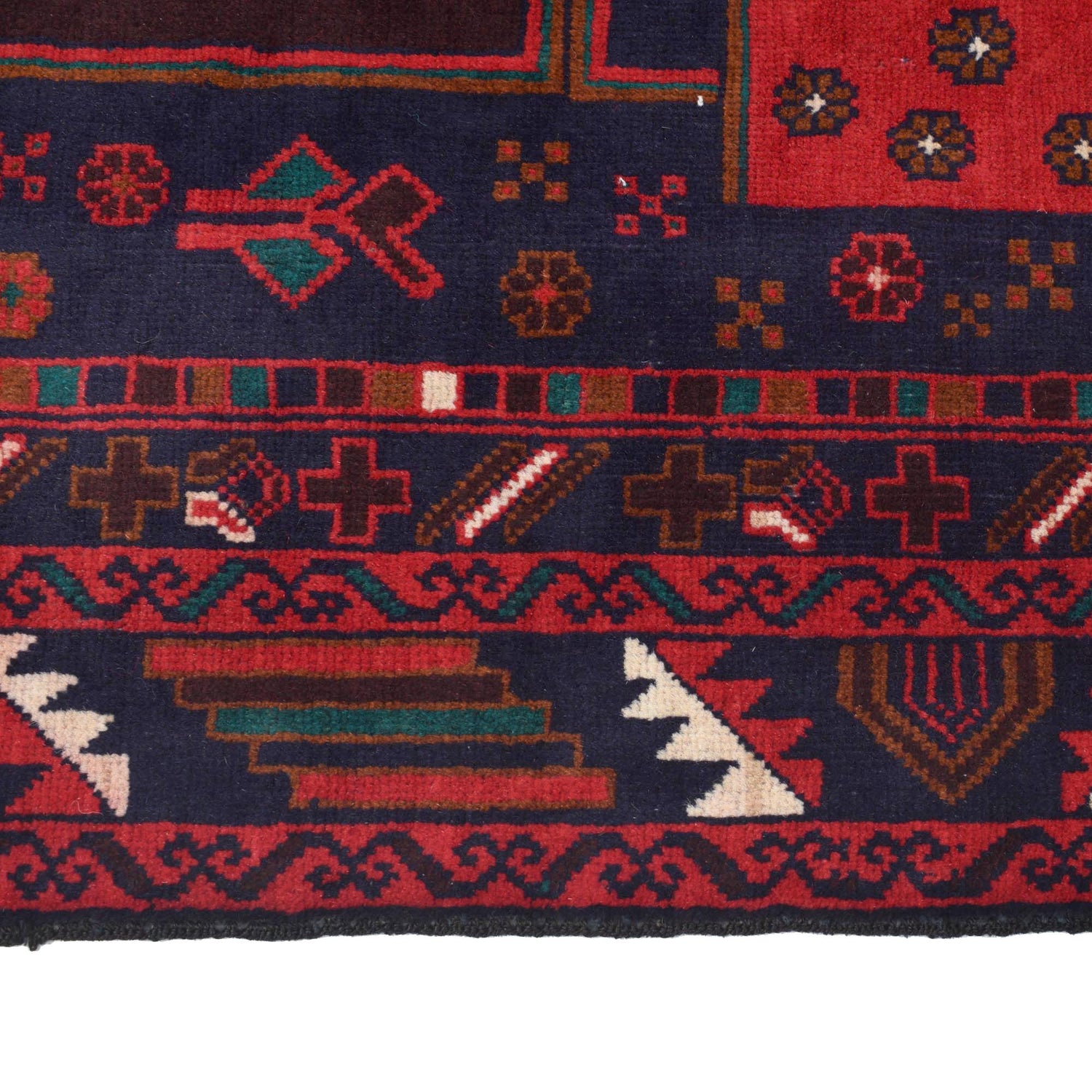 Traditional Baloch Rug 3' 8" x 6' 2" ft / 111 x 187 cm - No. R19106