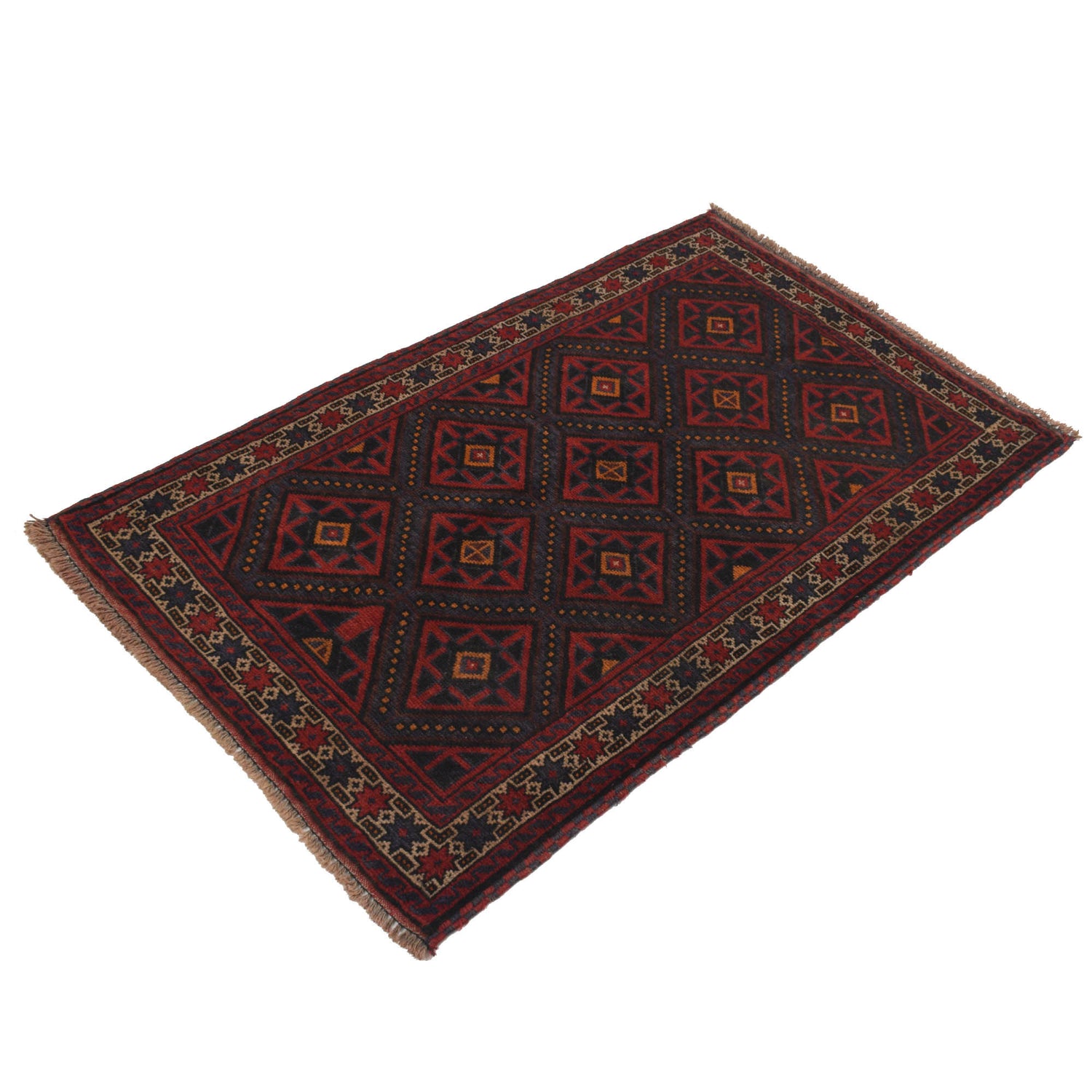 Handmade Balochi Carpet 2' 9" x 4' 6" ft / 85 x 136 cm - No. R19152