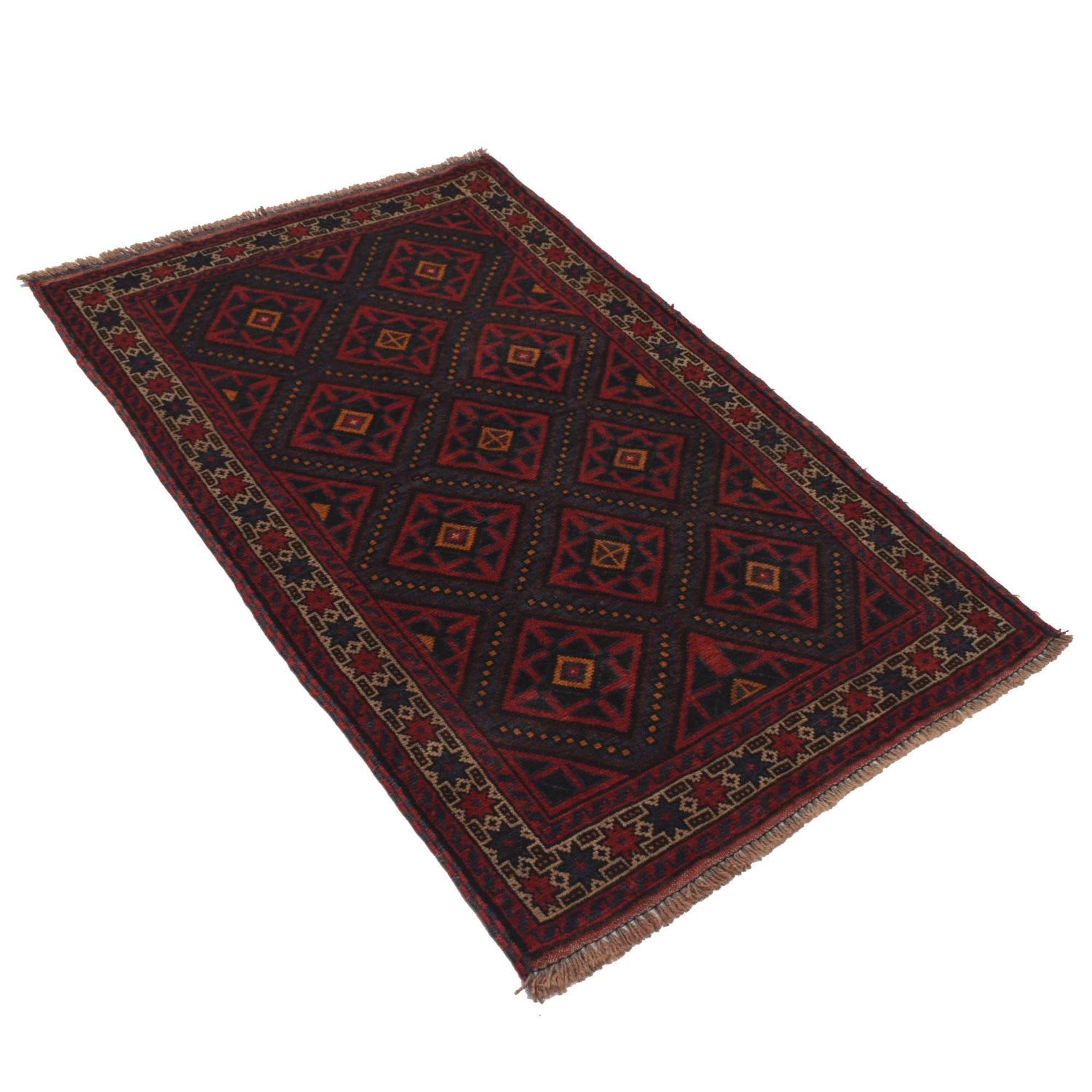 Handmade Balochi Carpet 2' 9" x 4' 6" ft / 85 x 136 cm - No. R19152
