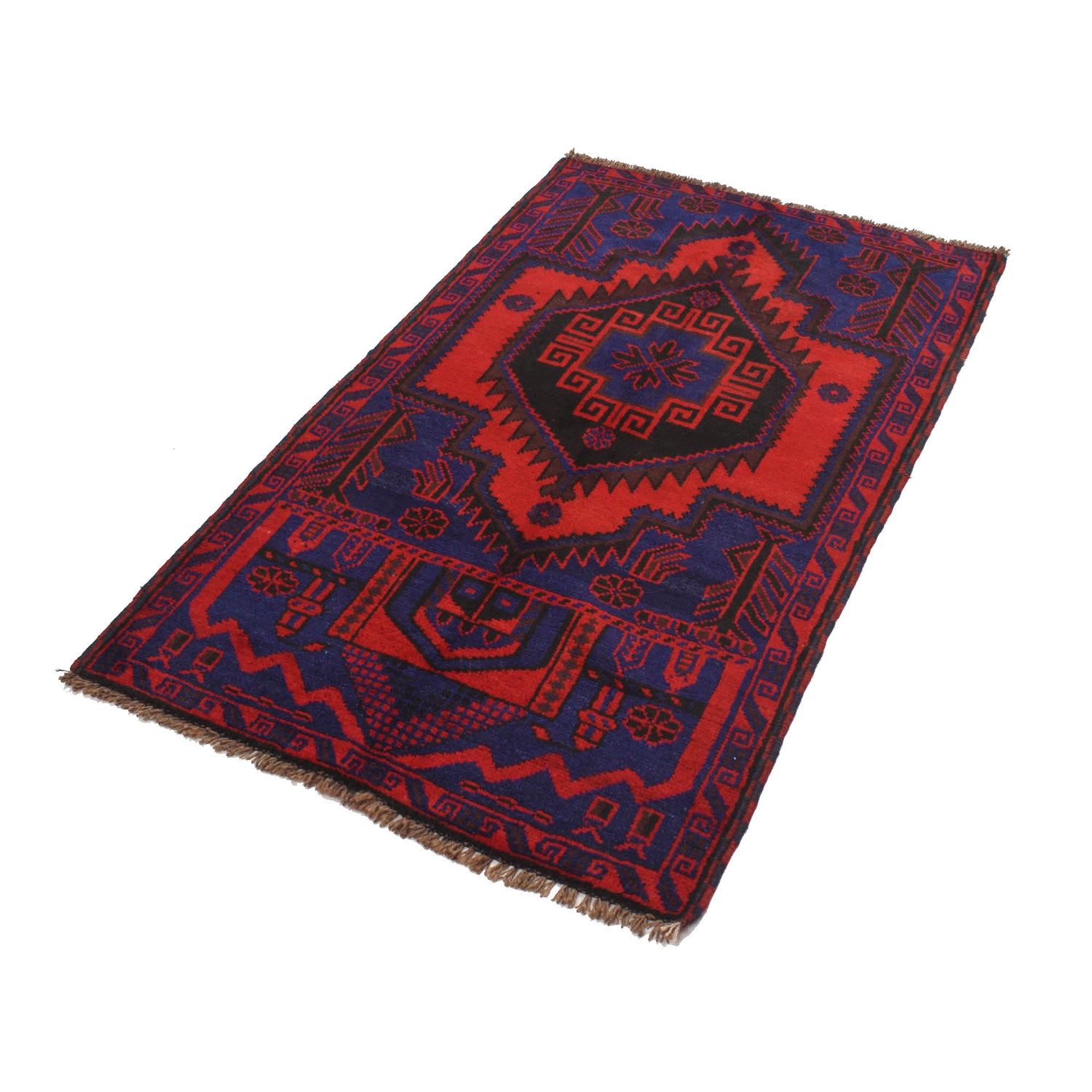 Handmade Prayer Rug 2' 10" x 4' 8" ft / 86 x 141 cm - R19179