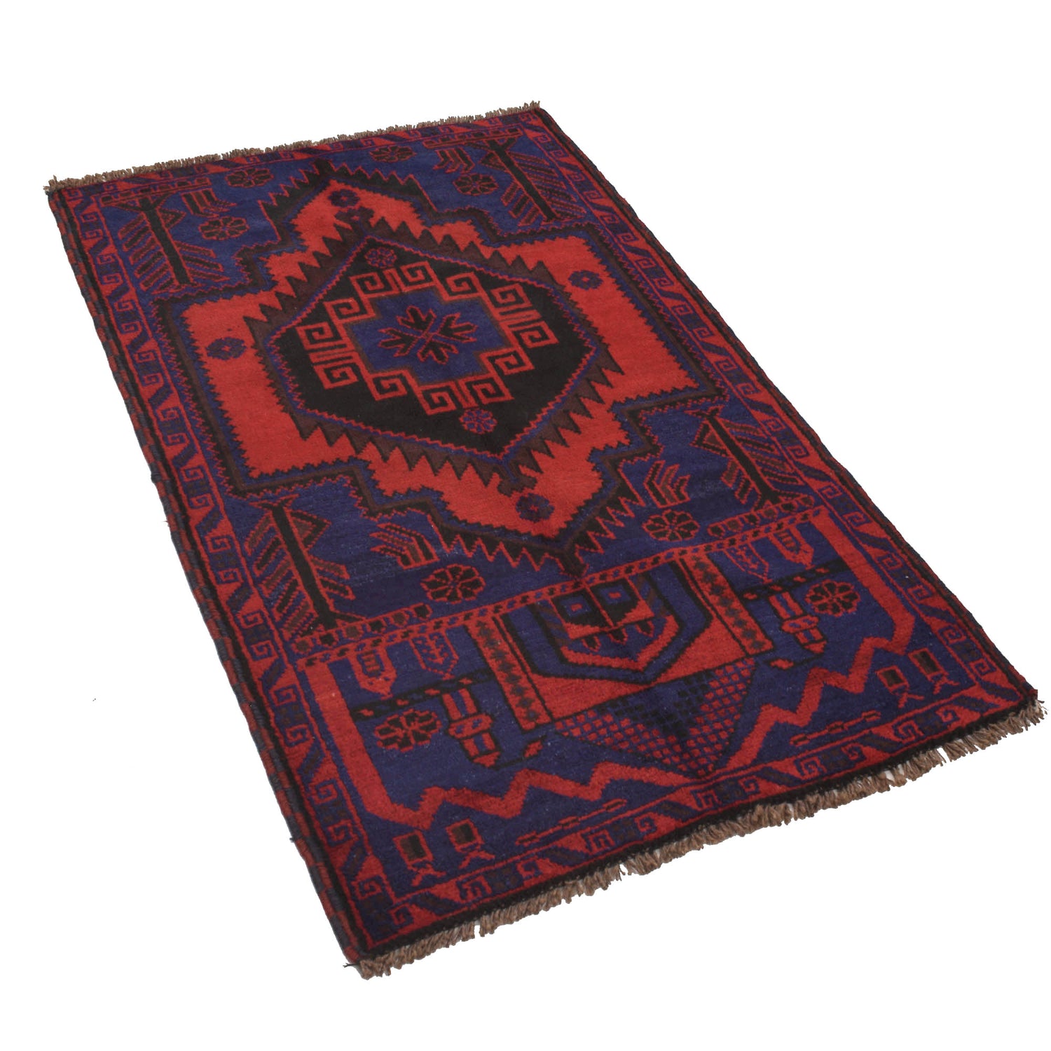 Handmade Prayer Rug 2' 10" x 4' 8" ft / 86 x 141 cm - R19179