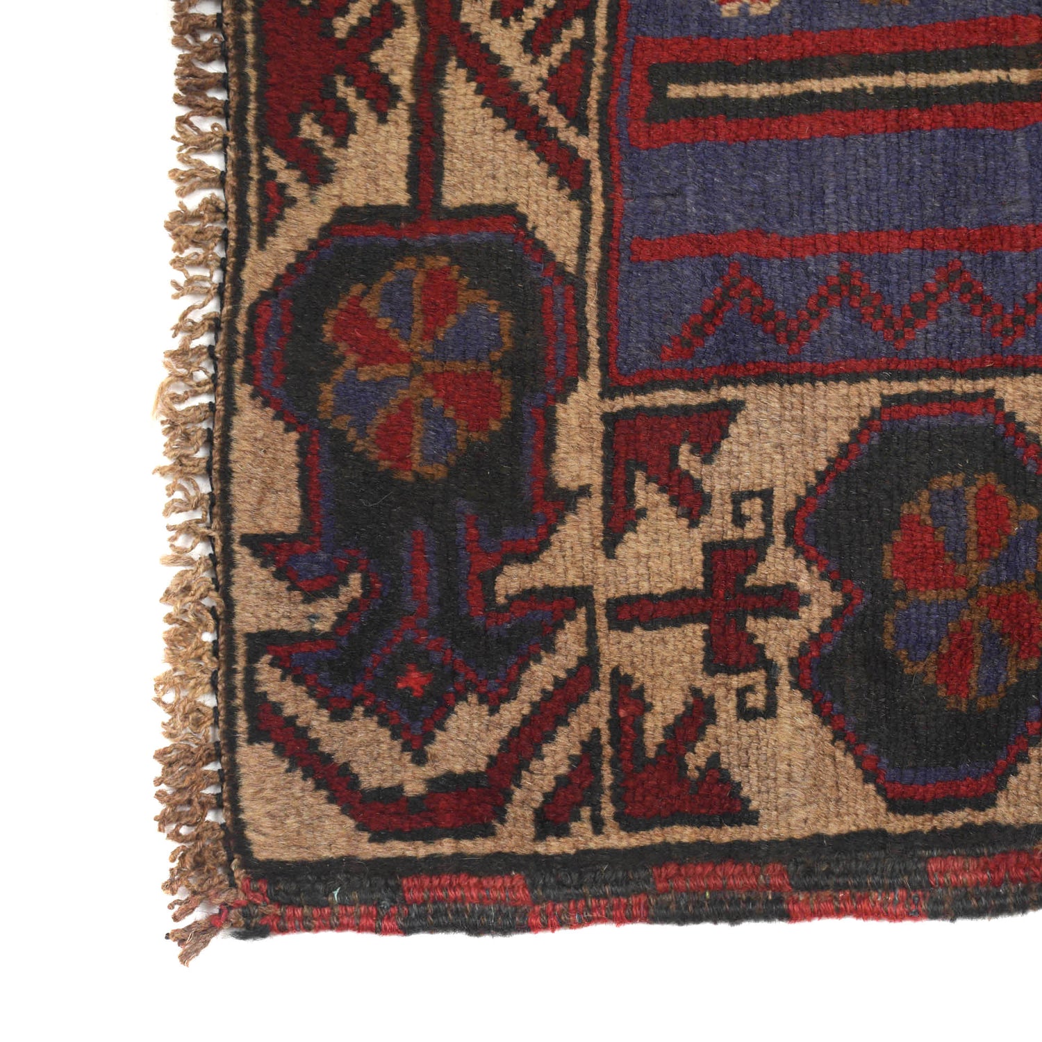 Handmade Prayer Rug 2' 11" x 4' 7" ft / 88 x 140 cm - R19183