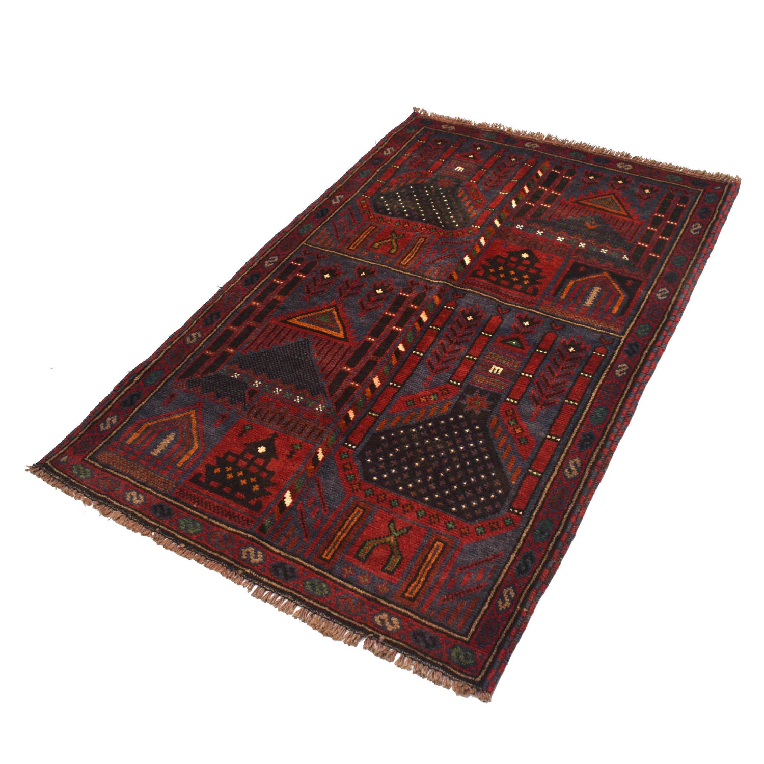 Handmade Prayer Rug 3' 2" x 5' 0" ft / 97 x 152 cm - R19185