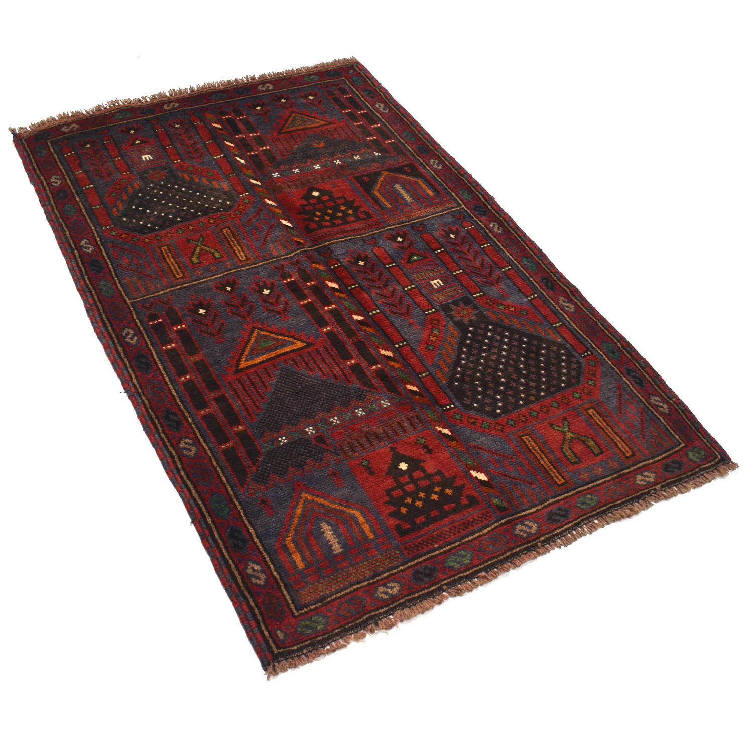 Handmade Prayer Rug 3' 2" x 5' 0" ft / 97 x 152 cm - R19185