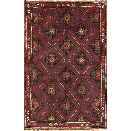 Handmade Balochi Carpet 2' 10" x 4' 5" ft / 87 x 134 cm - No. R19189