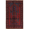 Handmade Prayer Rug 2' 9" x 4' 6" ft / 84 x 138 cm - R19196