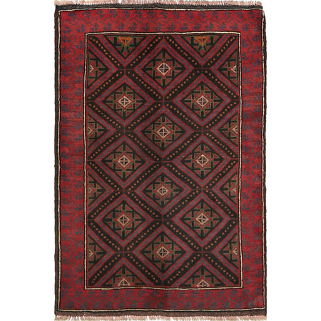Handmade Balochi Carpet 2' 11" x 4' 5" ft / 88 x 134 cm - No. R19197