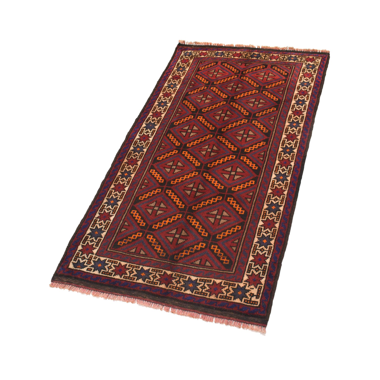 Handmade Balochi Carpet 2' 7" x 4' 6" ft / 78 x 137 cm - No. R19198
