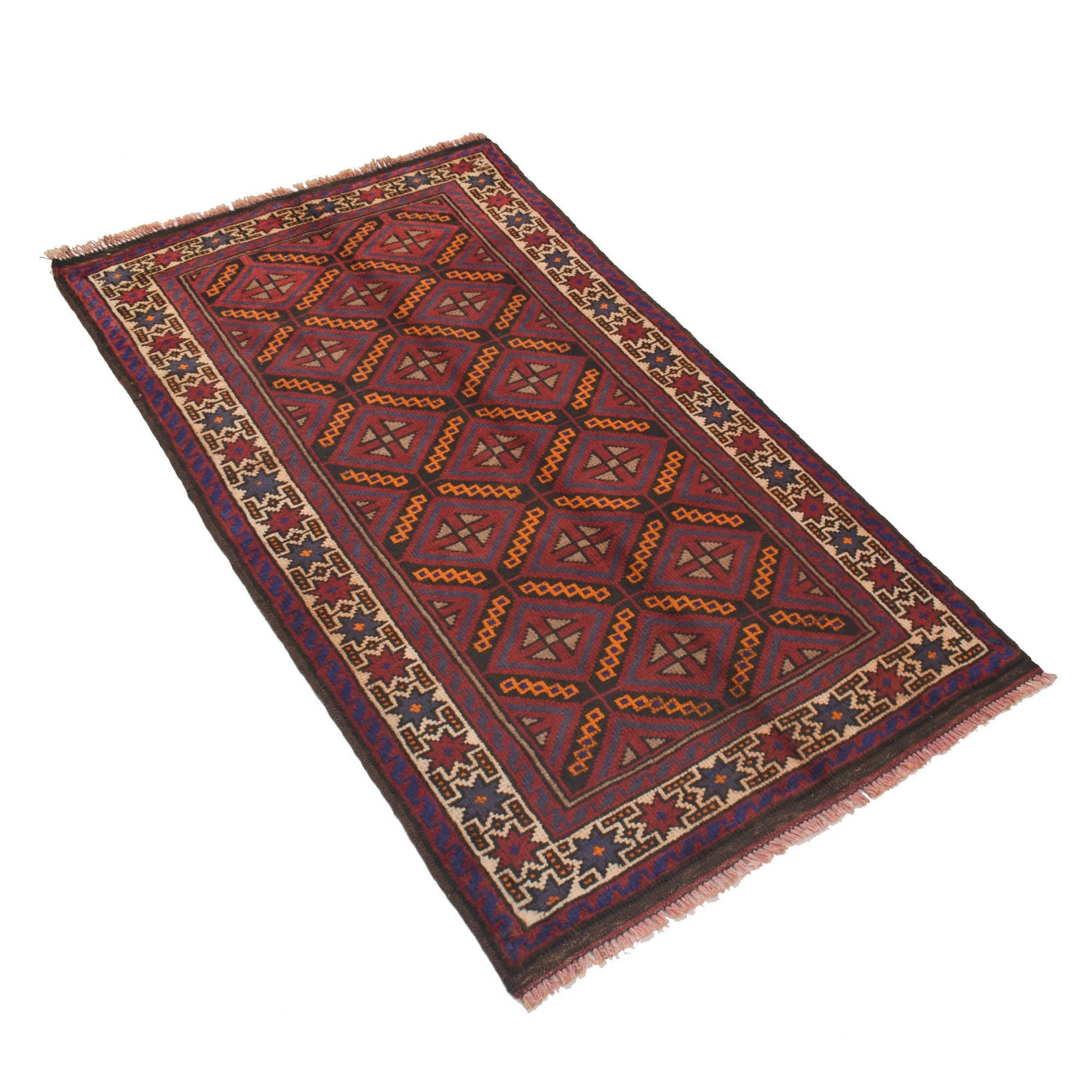 Handmade Balochi Carpet 2' 7" x 4' 6" ft / 78 x 137 cm - No. R19198