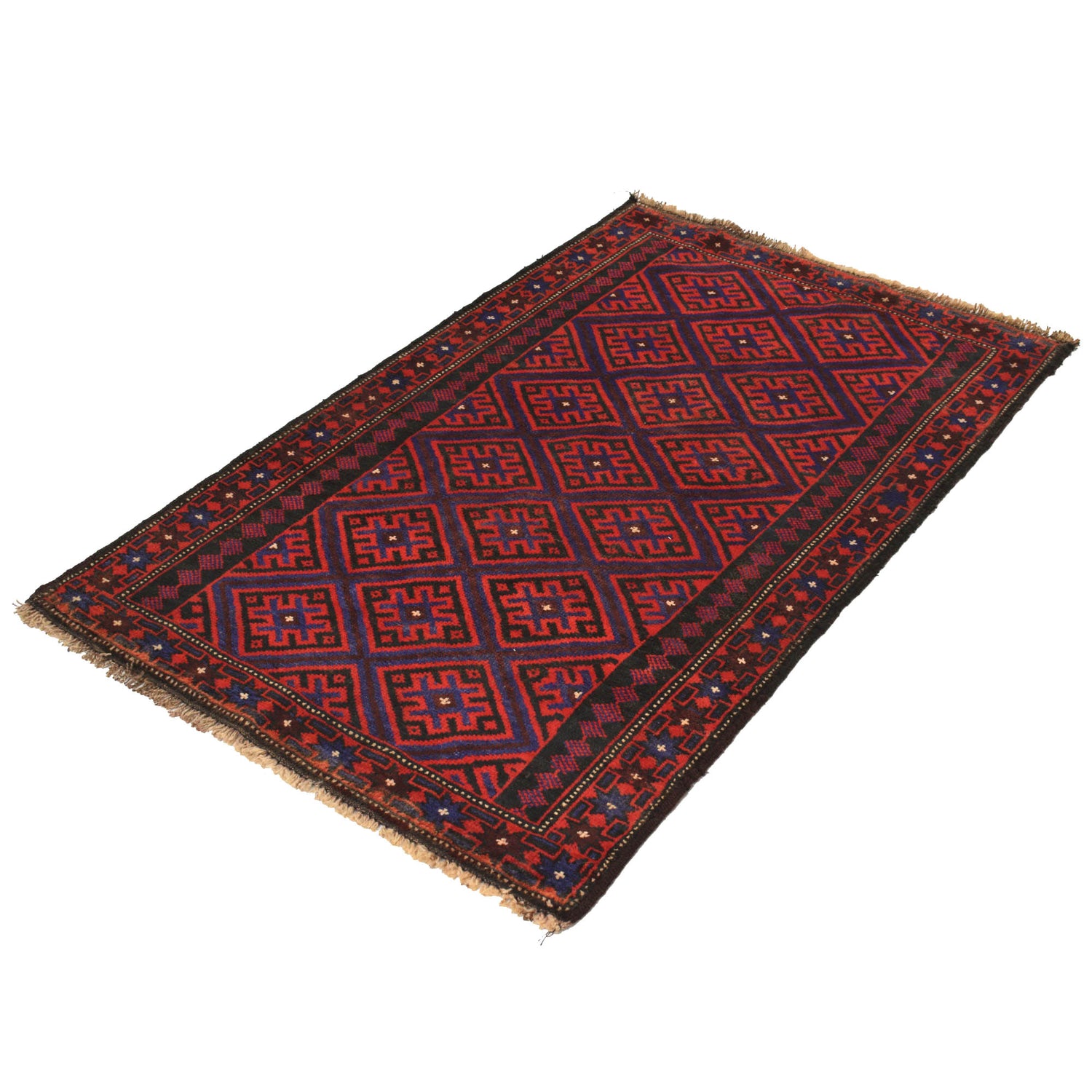 Handmade Balochi Carpet 2' 11" x 4' 6" ft / 88 x 138 cm - No. R19354
