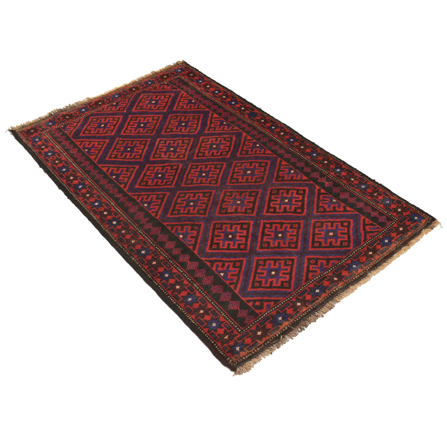 Handmade Balochi Carpet 2' 11" x 4' 6" ft / 88 x 138 cm - No. R19354