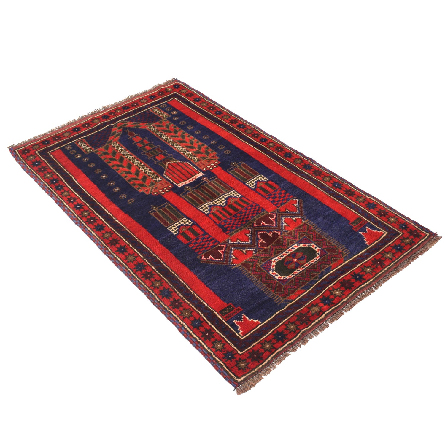 Small Prayer Carpet 3' 0" x 4' 11" ft / 92 x 150 cm - R19365
