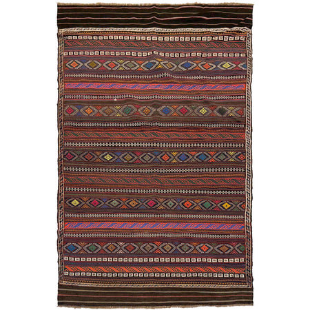 Afghan Laghari Kilim 4' 6" x 7' 8" ft / 138 x 234 cm - No. R19375