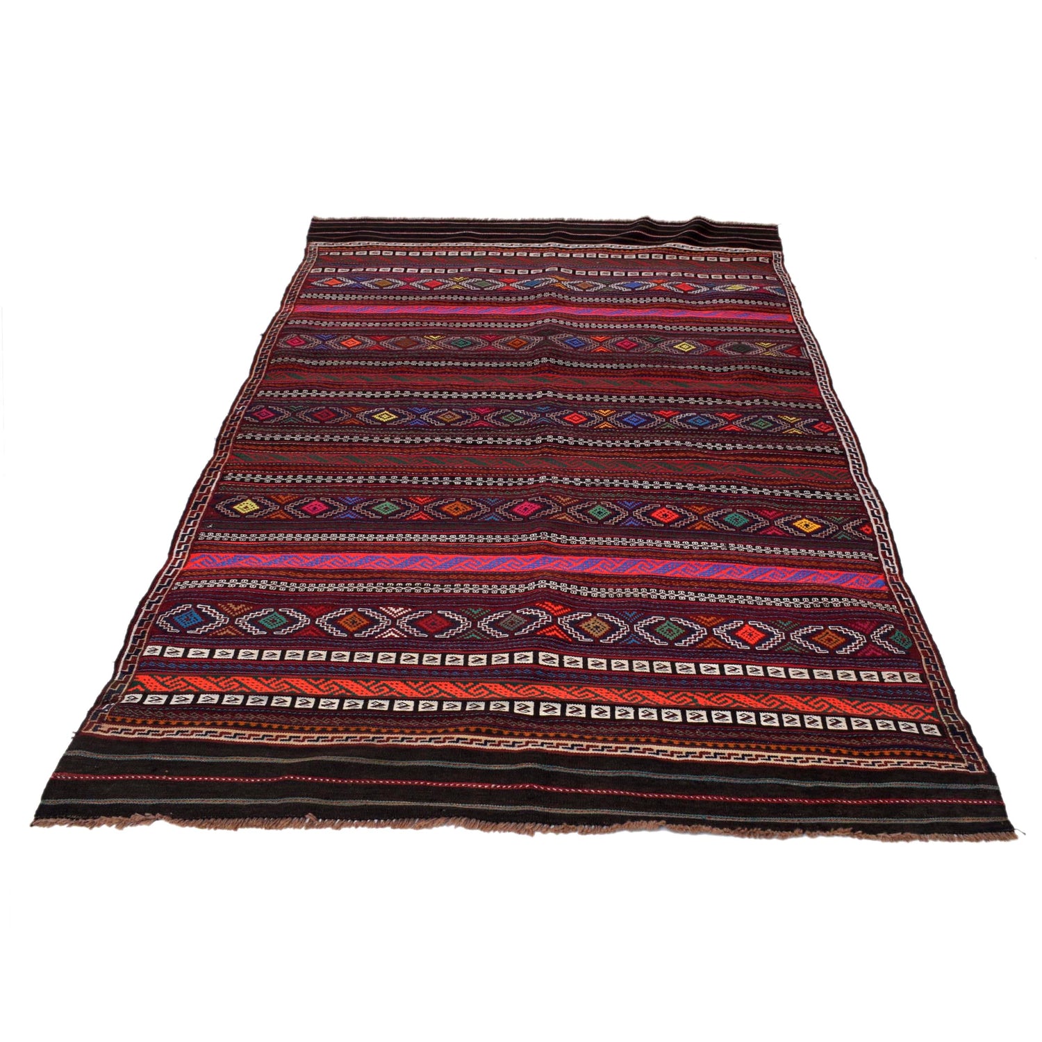 Afghan Laghari Kilim 4' 6" x 7' 8" ft / 138 x 234 cm - No. R19375