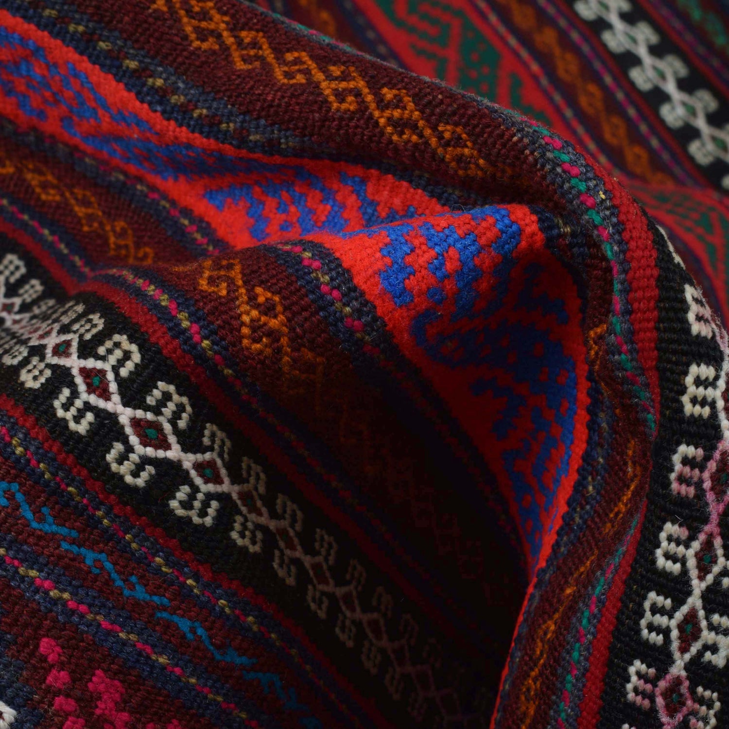 Afghan Laghari Kilim 4' 6" x 7' 8" ft / 138 x 234 cm - No. R19375