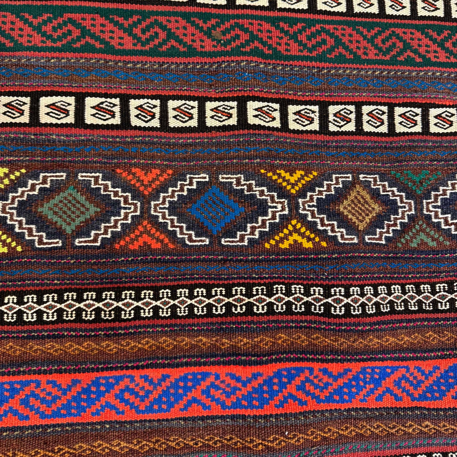 Afghan Laghari Kilim 4' 6" x 7' 8" ft / 138 x 234 cm - No. R19375